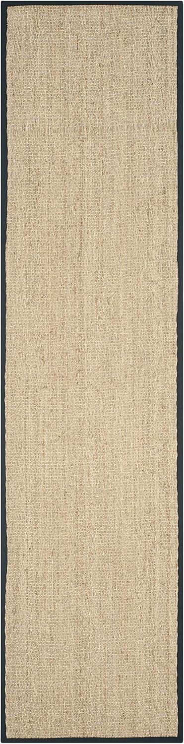 Natural Fiber NF115 Power Loomed Runner Rug - Natural/Black - 2'6"x20' - Safavieh.