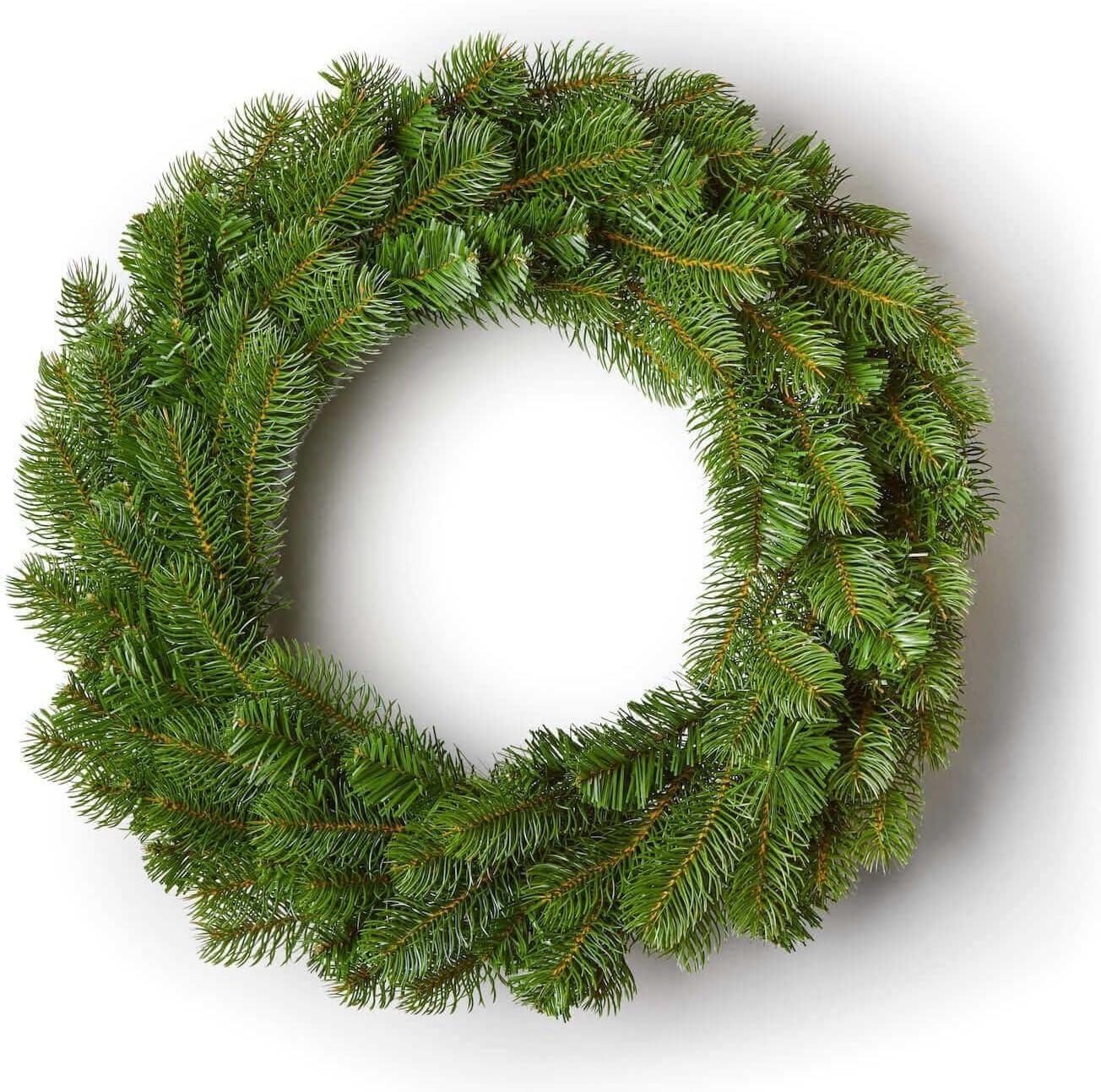 King Of Christmas 24" Artificial Christmas Wreath Unlit, King Douglas Fir Xmas Wreaths for Front Door, Window, or Fireplace