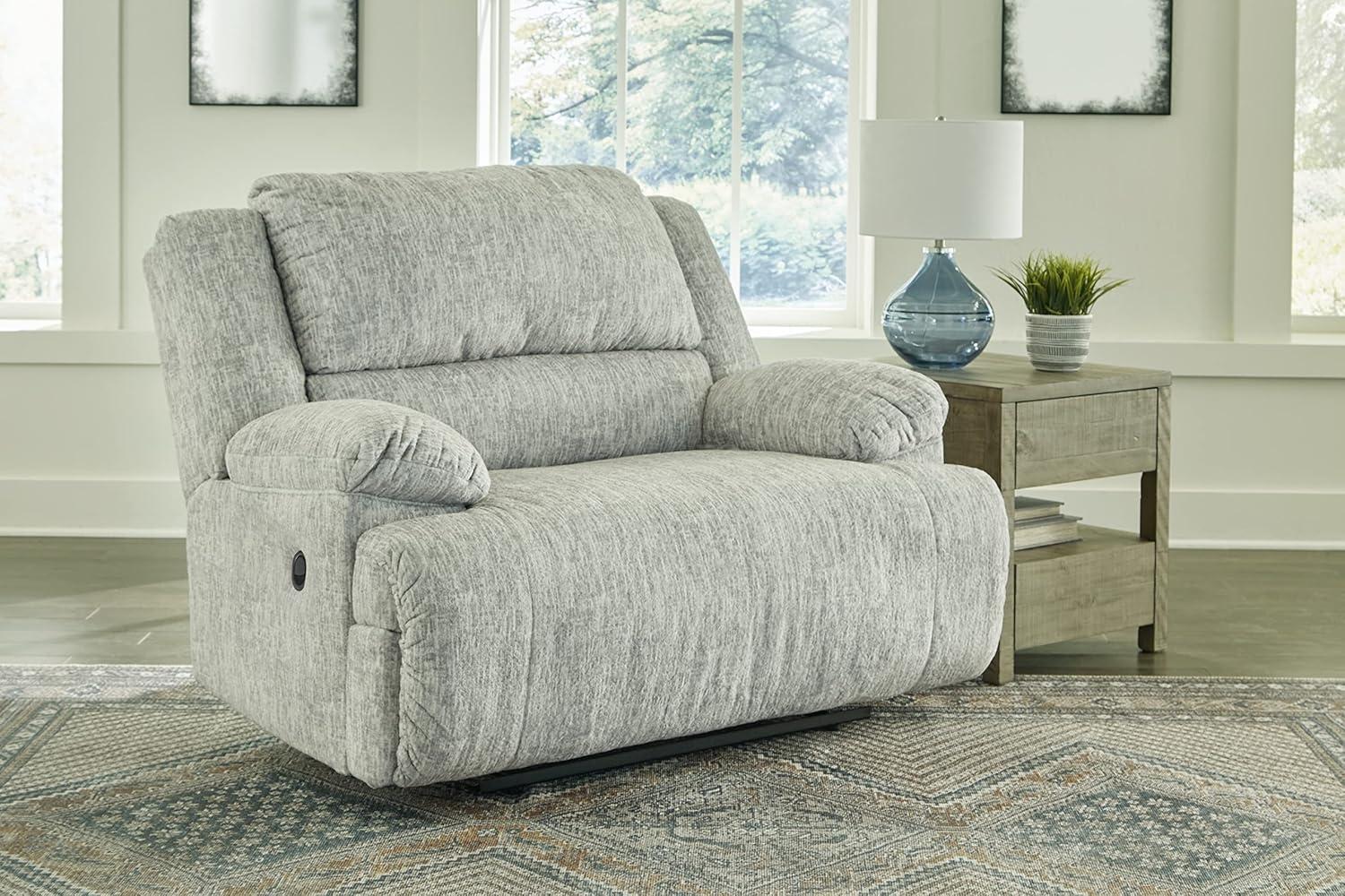 Ashley McClelland 57" Contemporary Zero-Wall Recliner in Light Gray