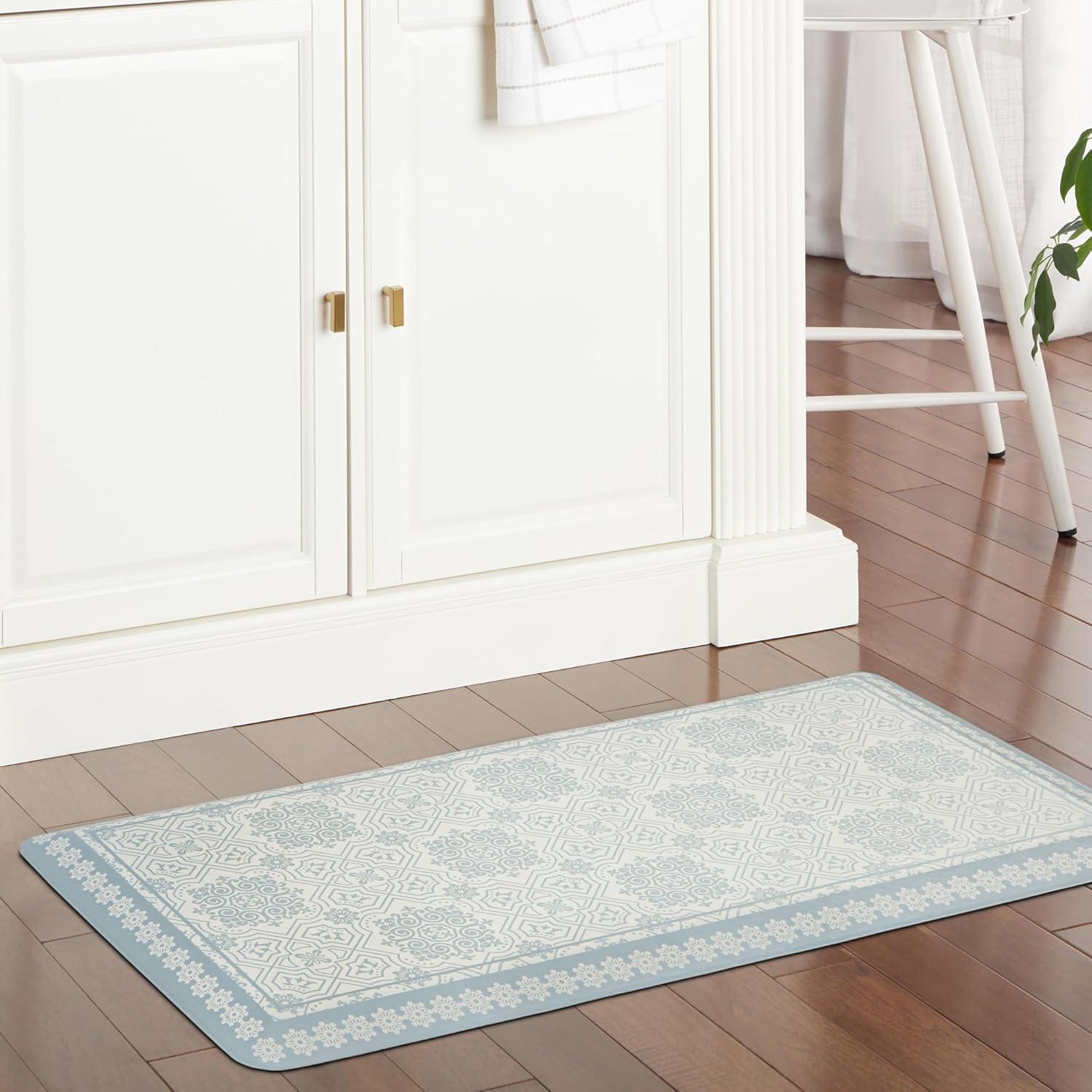Martha Stewart MARTHA STEWART Comfort Anti Fatigue Strie Medallion Kitchen Mat 19.6”x39”