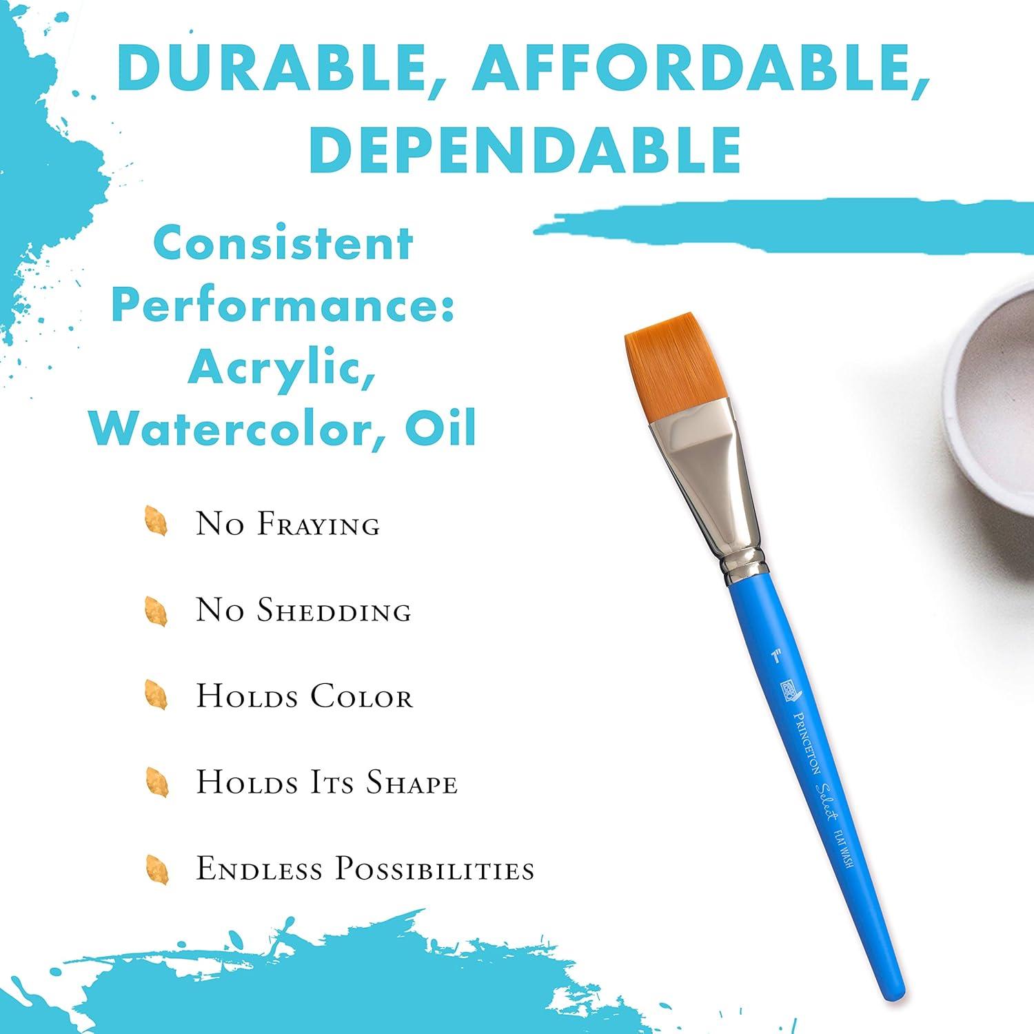 Princeton Brush Select Artiste Brush, Flat Wash, 1