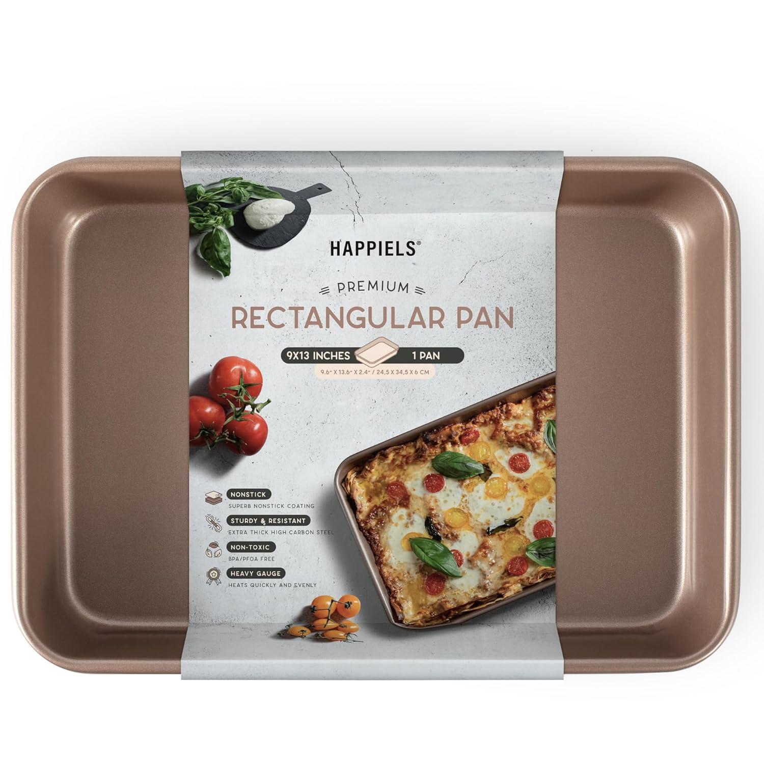 Champagne Gold Nonstick Rectangular Baking Pan 9x13 Inches