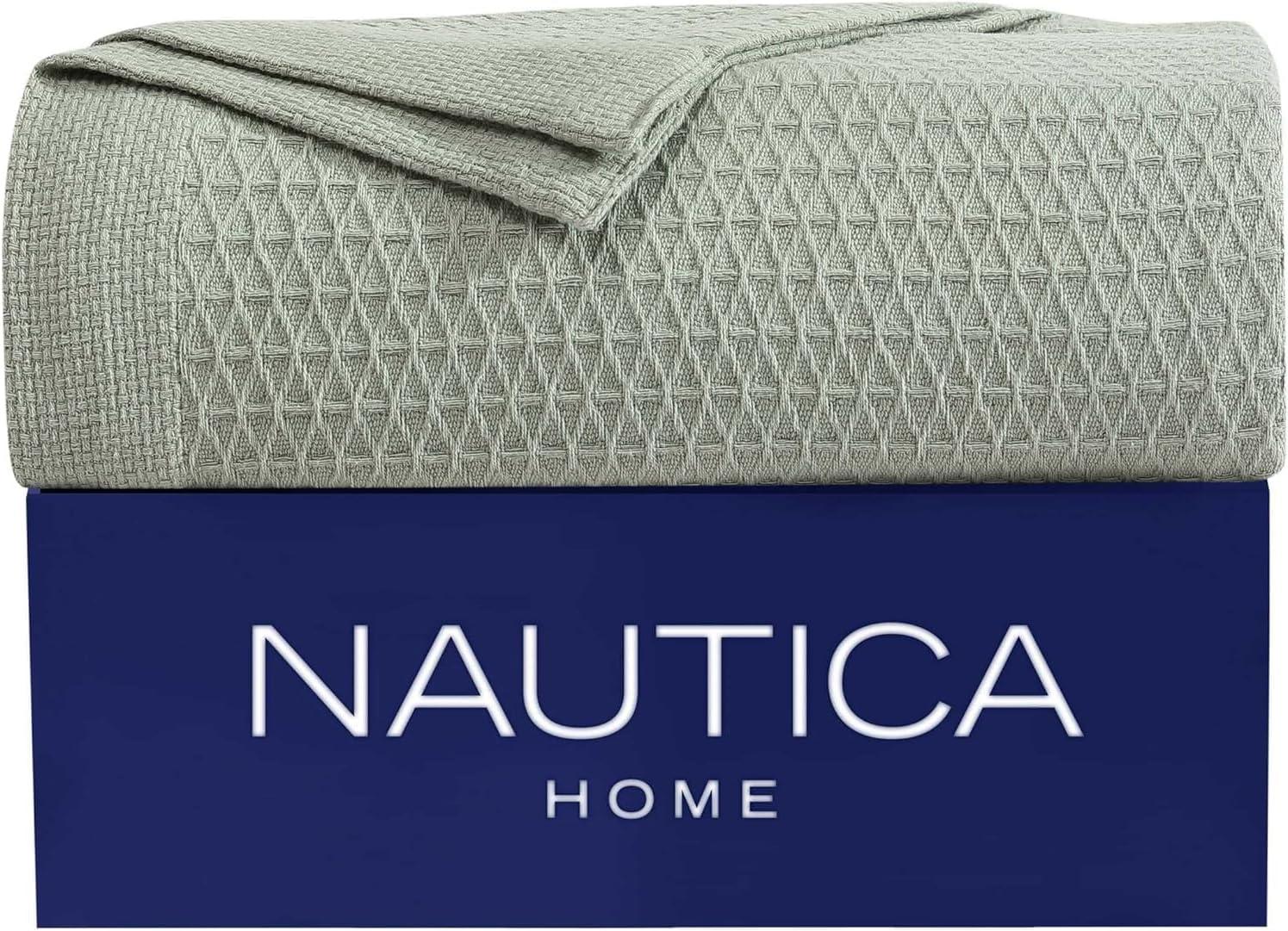 Nautica Nautica Baird Solid Cotton Reversible Blanket