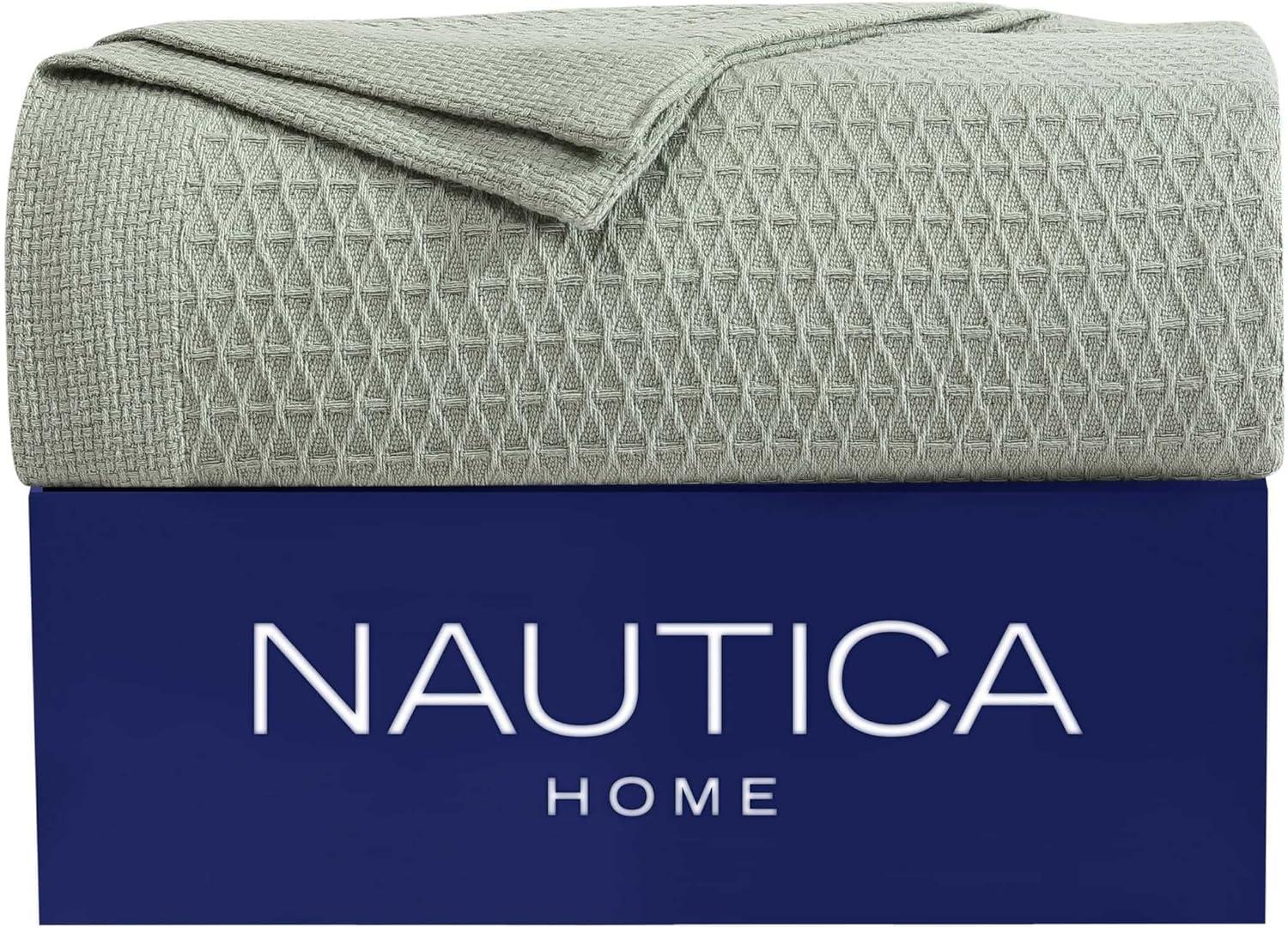 Nautica Nautica Baird Solid Cotton Reversible Blanket