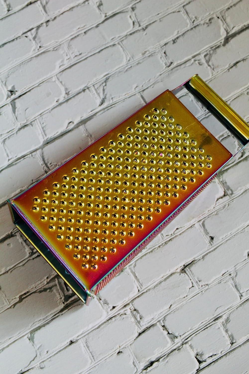 Multifunctional Stainless Steel Grater Slicer with Handle, Large 4 Sides Cutter for Ginger, Garlic, Cucumbers, Carrots, Cheese, Potato