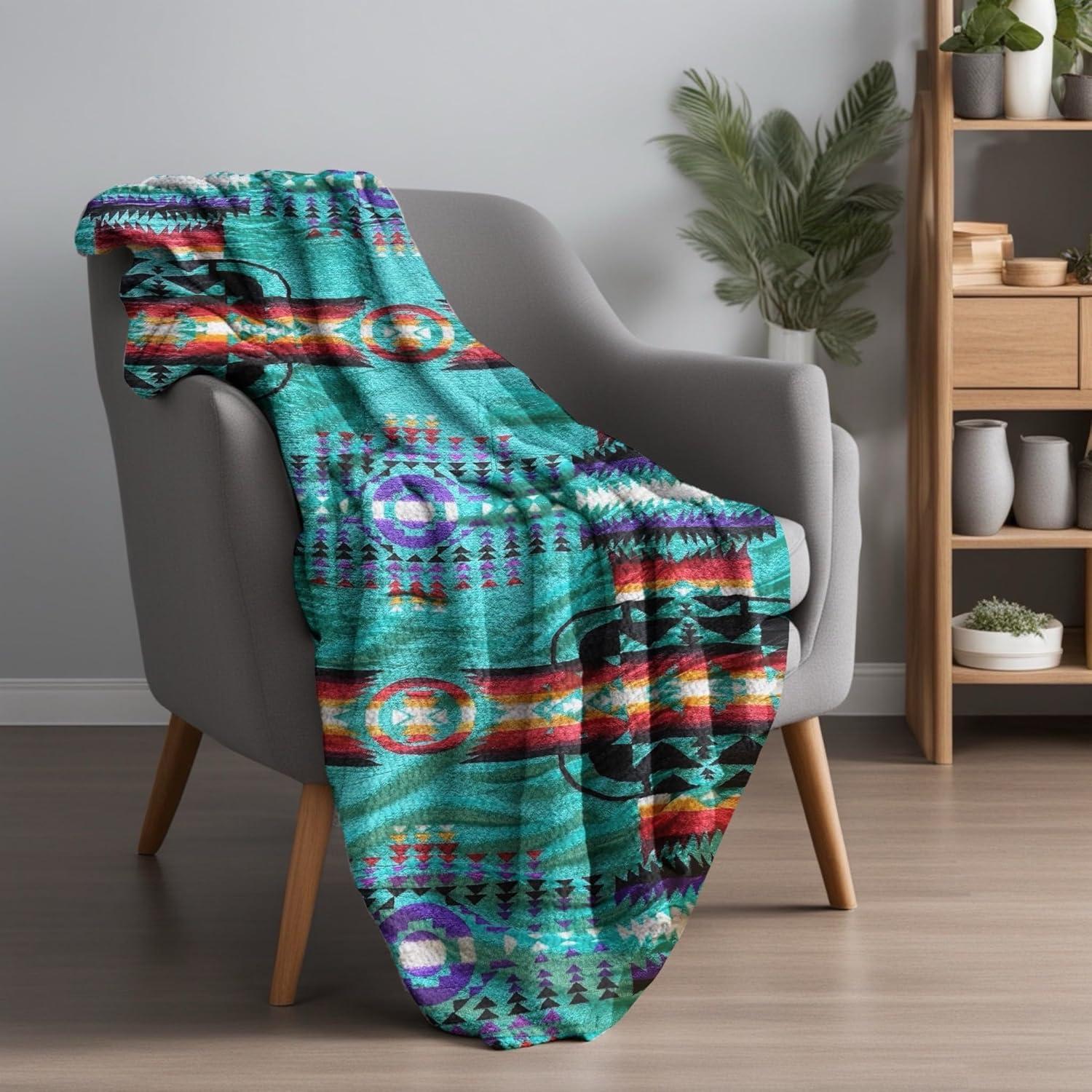 Luxuriously Cozy, Super Warm & Soft Aztec Bed Blanket, Southwestern Style Throw Blanket