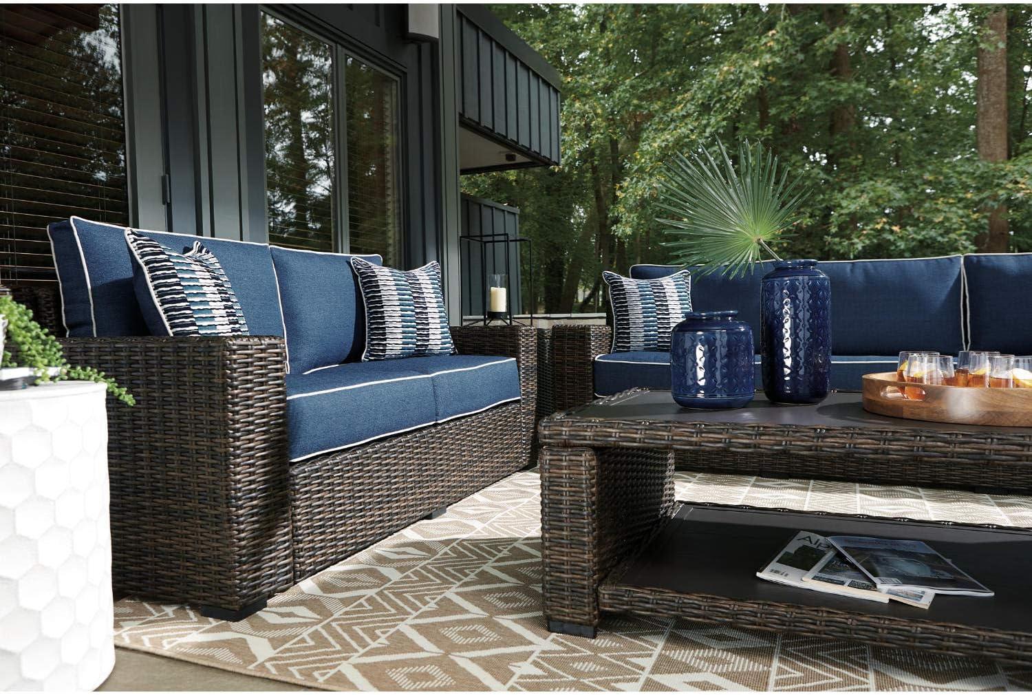 Signature Design by Ashley Grasson Lane Outdoor Sofa with Cushion