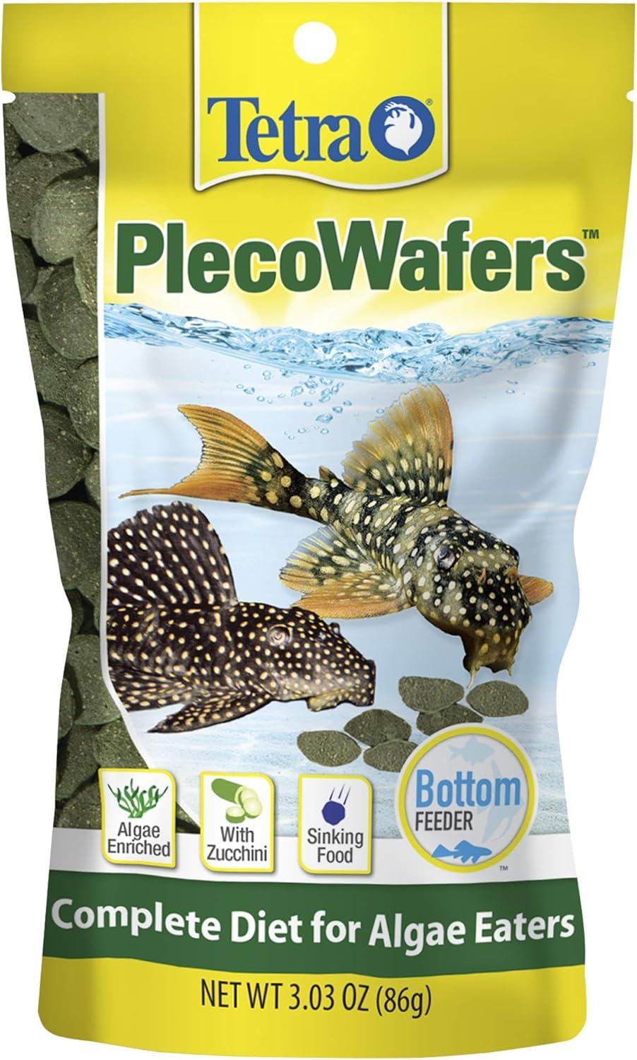 Tetra Wafers Nutritionally Balanced Fish Flavor Dry Fish Food for Algae Eaters - 3.03oz