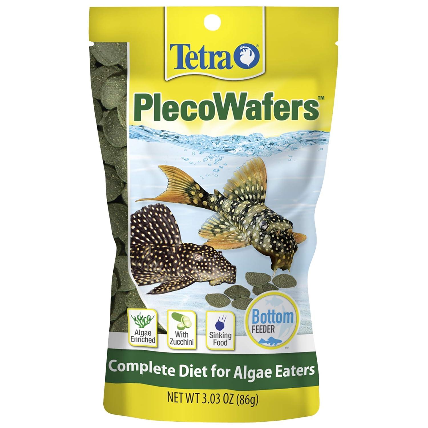 Tetra Wafers Nutritionally Balanced Fish Flavor Dry Fish Food for Algae Eaters - 3.03oz
