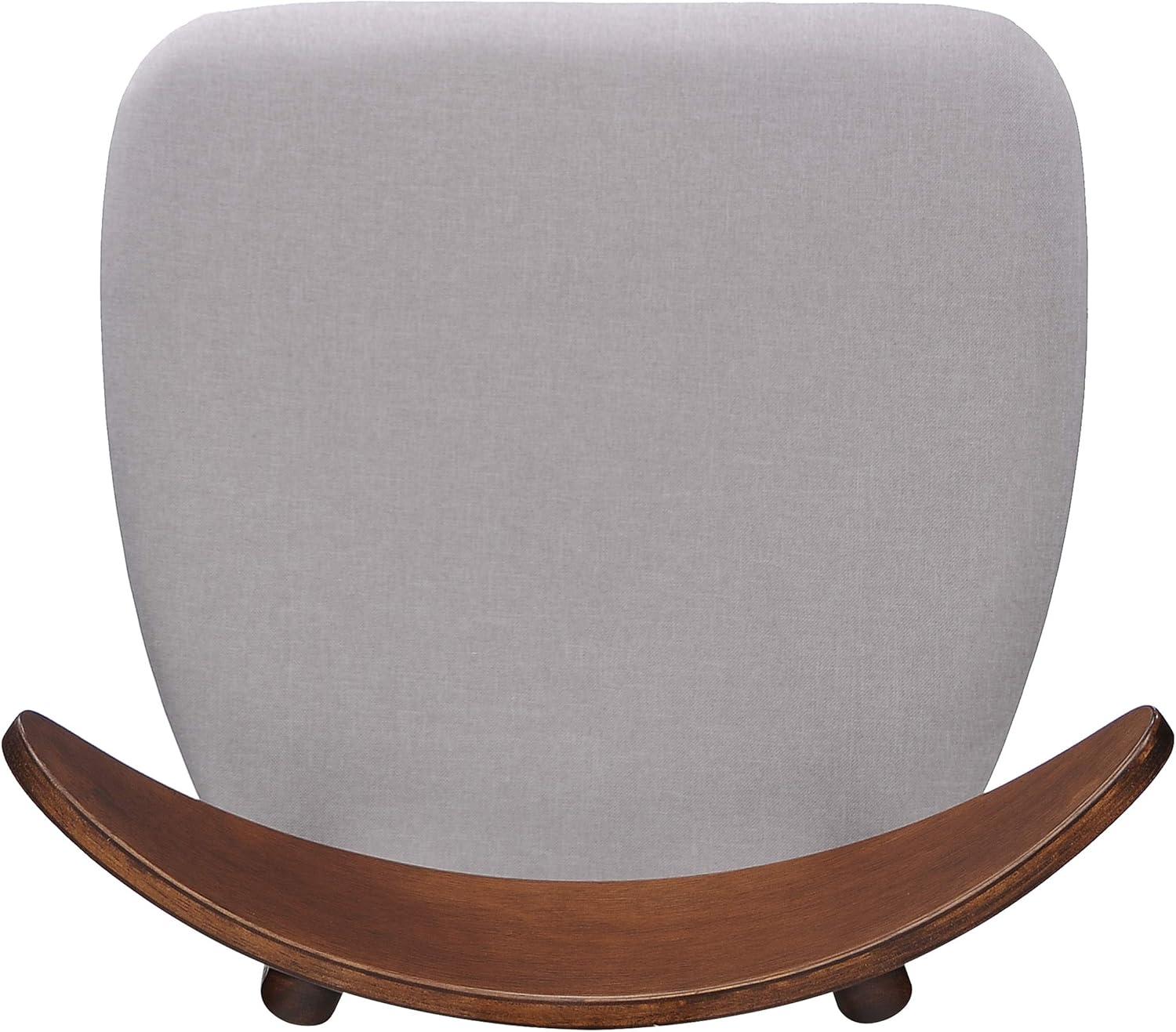 Set of 2 Barron Dining Chair Light Gray - Christopher Knight Home: Mid-Century, Upholstered, Rubberwood