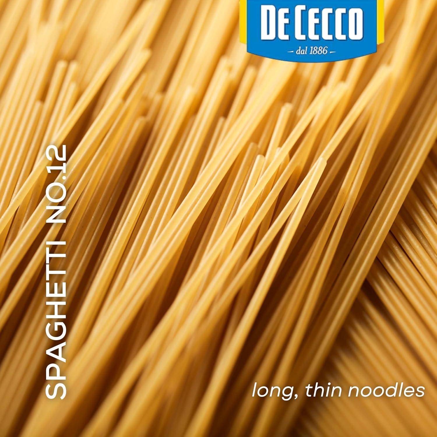 De Cecco Spaghetti no.12 Pasta, 1 LB. made from coarse Semolina (made from durum wheat). Non GMO and slow dried. Contains Wheat. May contain soy.