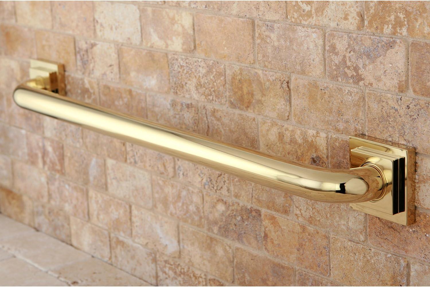 Kingston Brass DR614242 Claremont 24" Grab Bar, 1-1/4" Diameter, Polished Brass