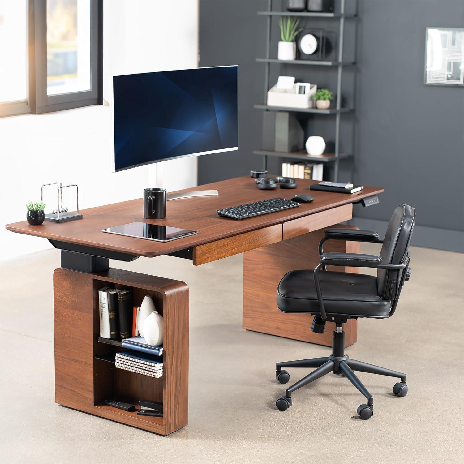 Vivo Vivo 71" X 30" Dual Motor Electric Executive Desk With Storage