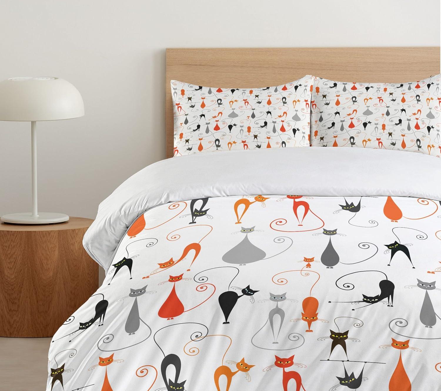 Cat Modern & Contemporary Duvet Cover Set