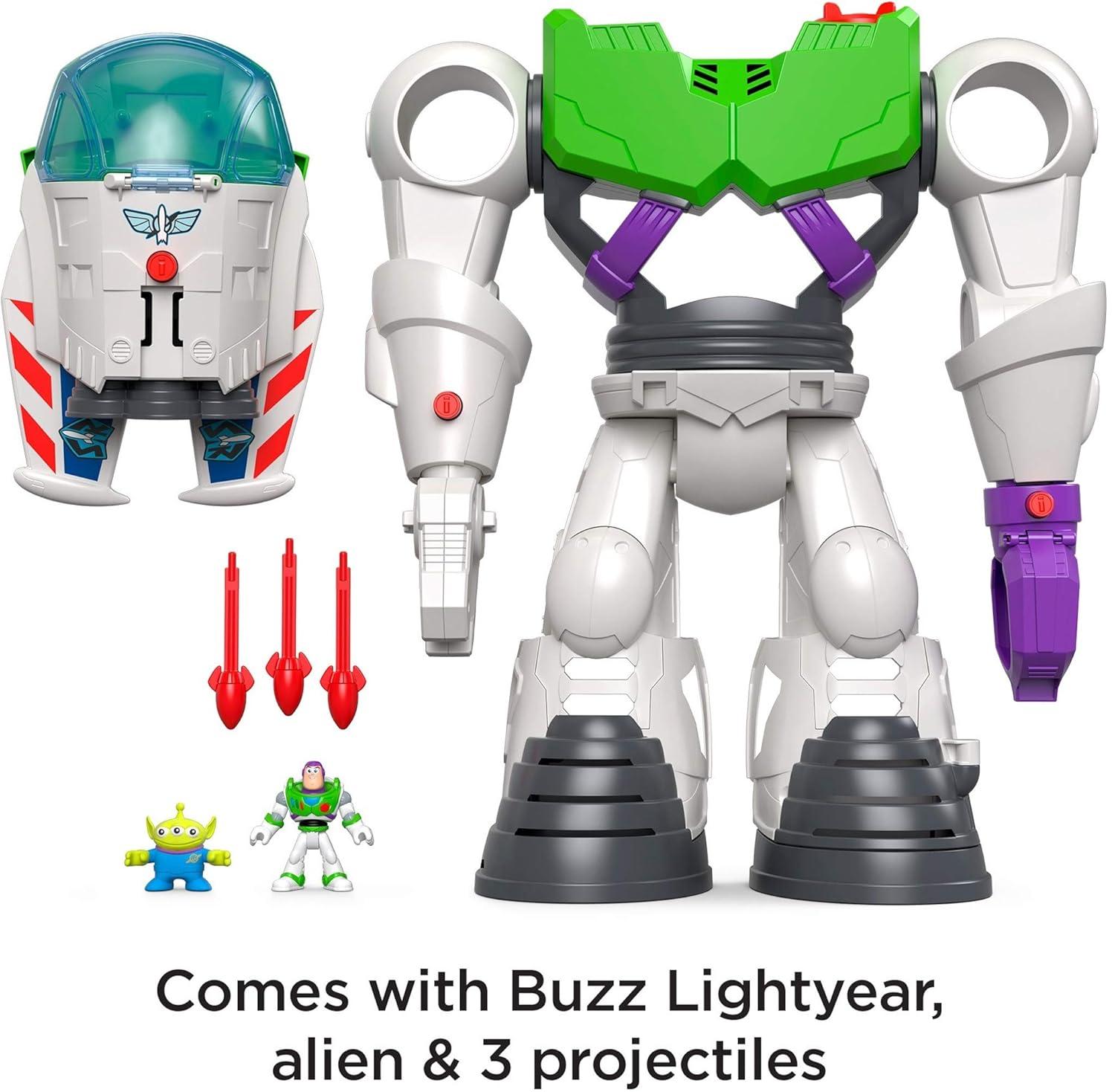 Fisher-Price Imaginext Preschool Toy Disney Pixar Toy Story Buzz Lightyear Robot Playset with Spaceship