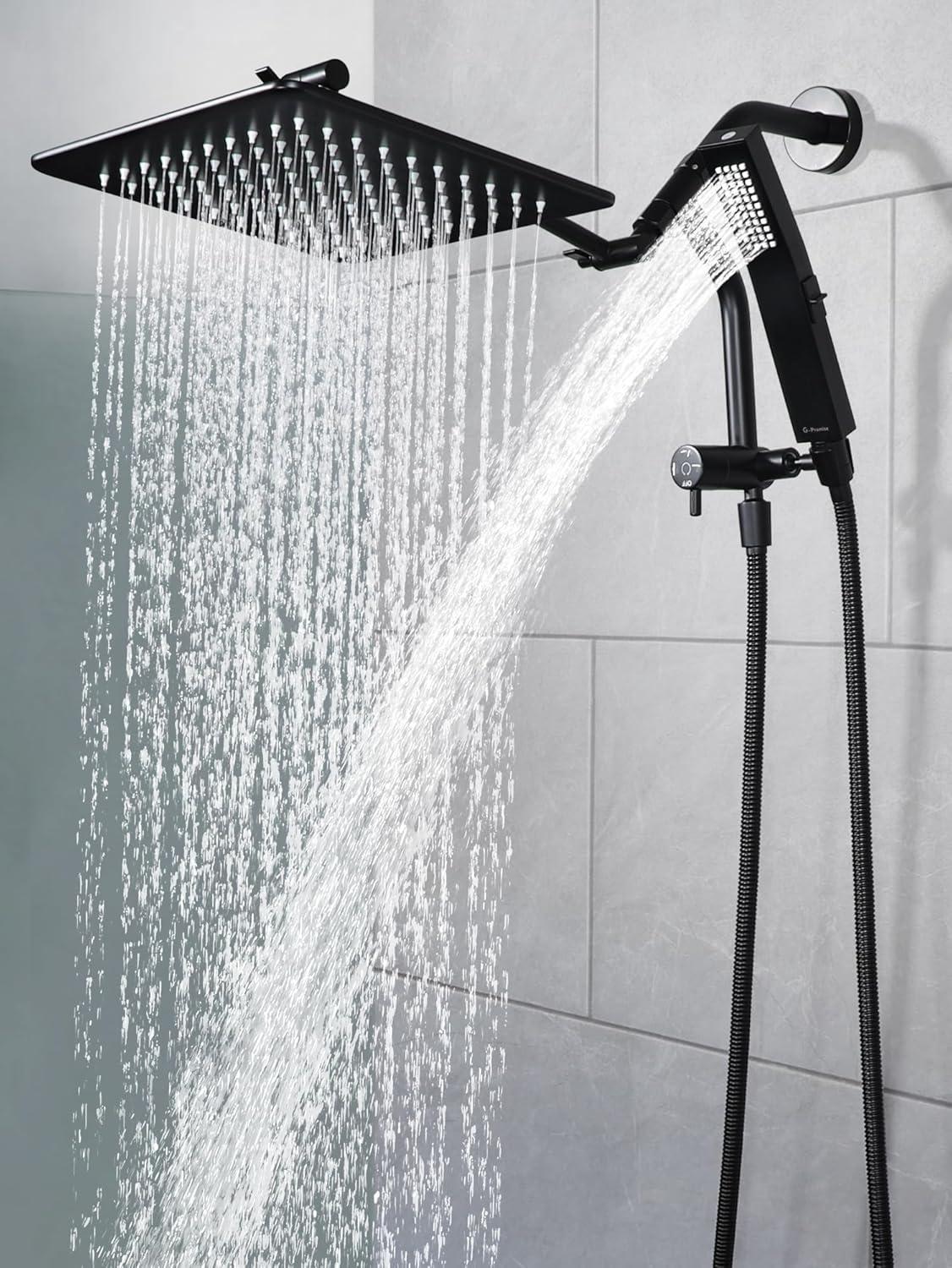 12 inches All Metal Rain Dual Shower Head