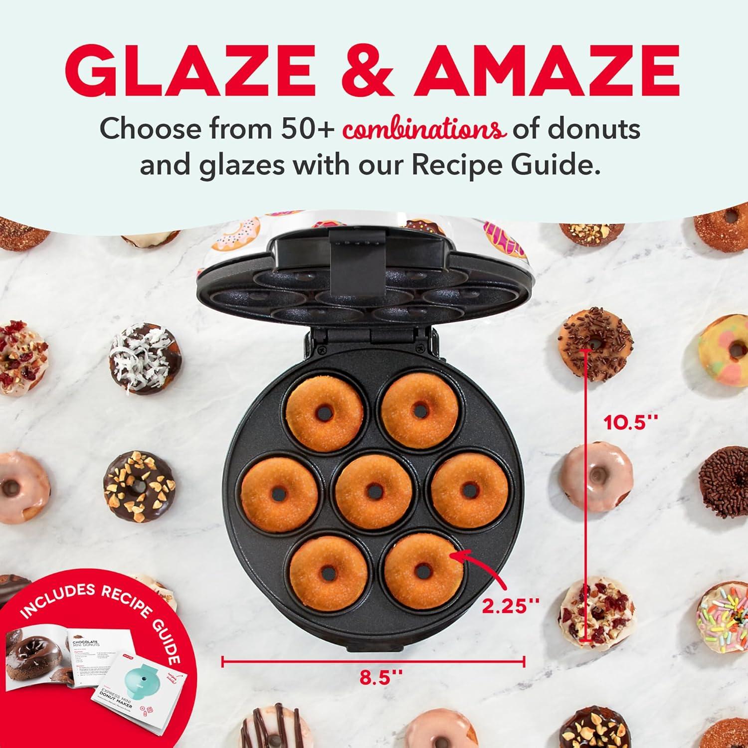 Dash DDM007GBDP04 Mini Donut Maker Machine, White