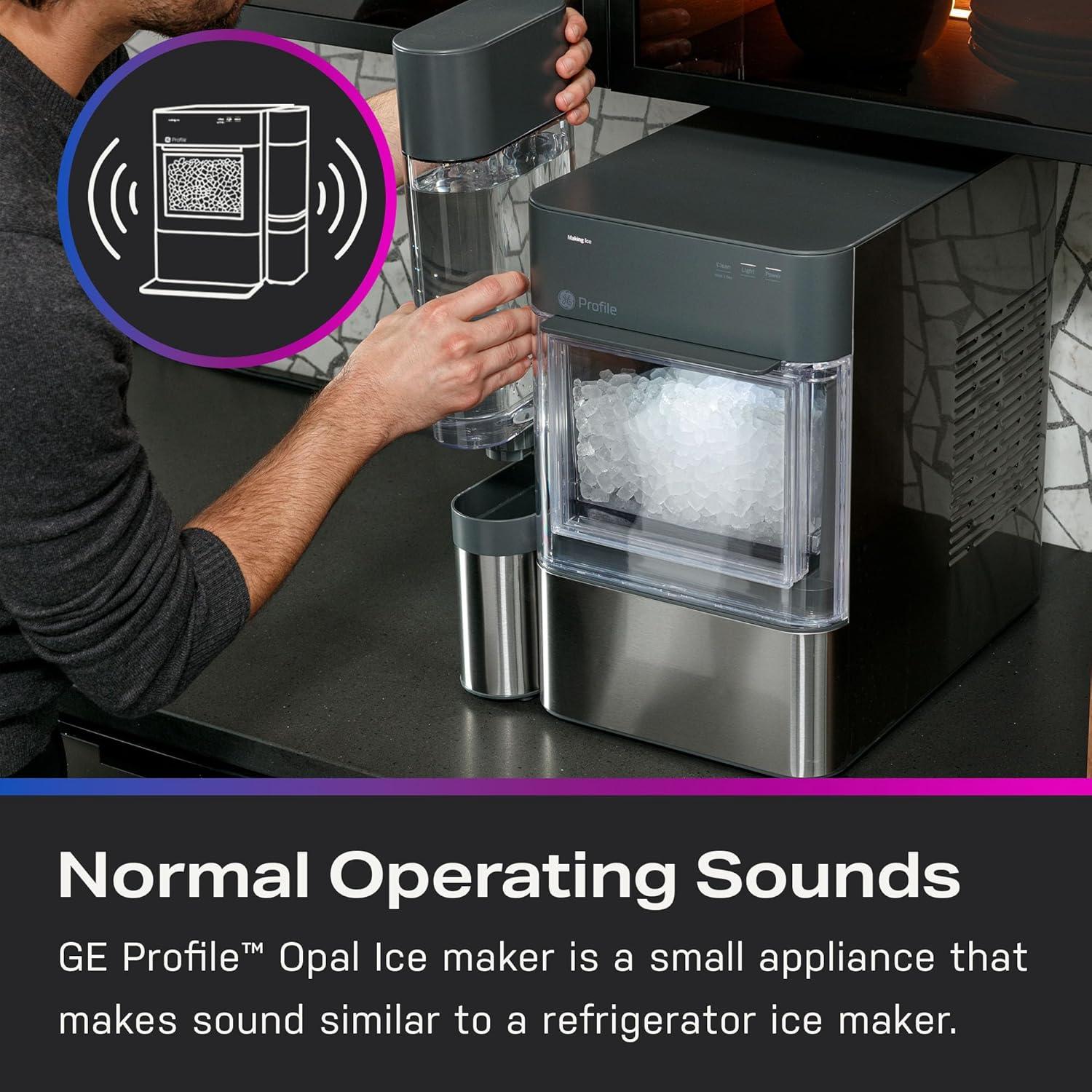 GE Profile Opal 2.0 Ultra Nugget Ice Maker in Stainless Steel
