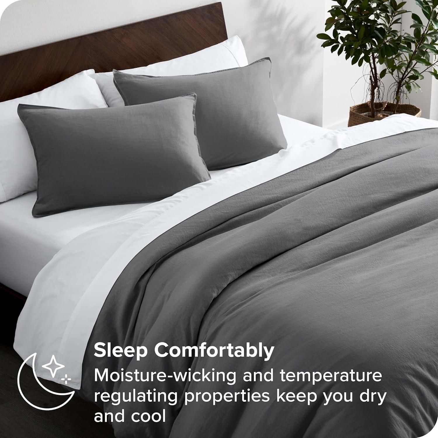 Bare Home Linen Duvet Cover Set
