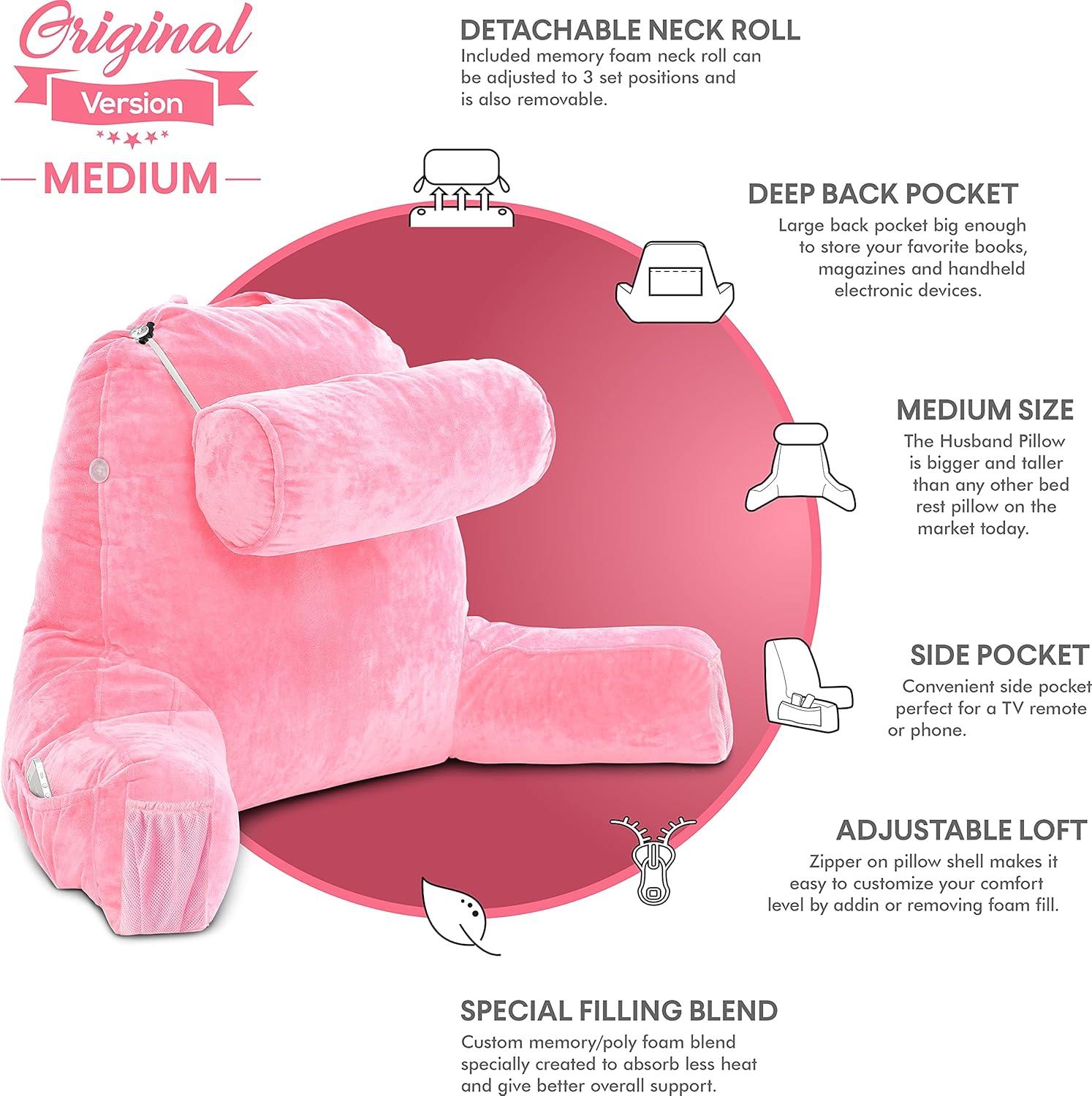 Husband Pillow Microsuede Indoor/Outdoor Throw Pillow