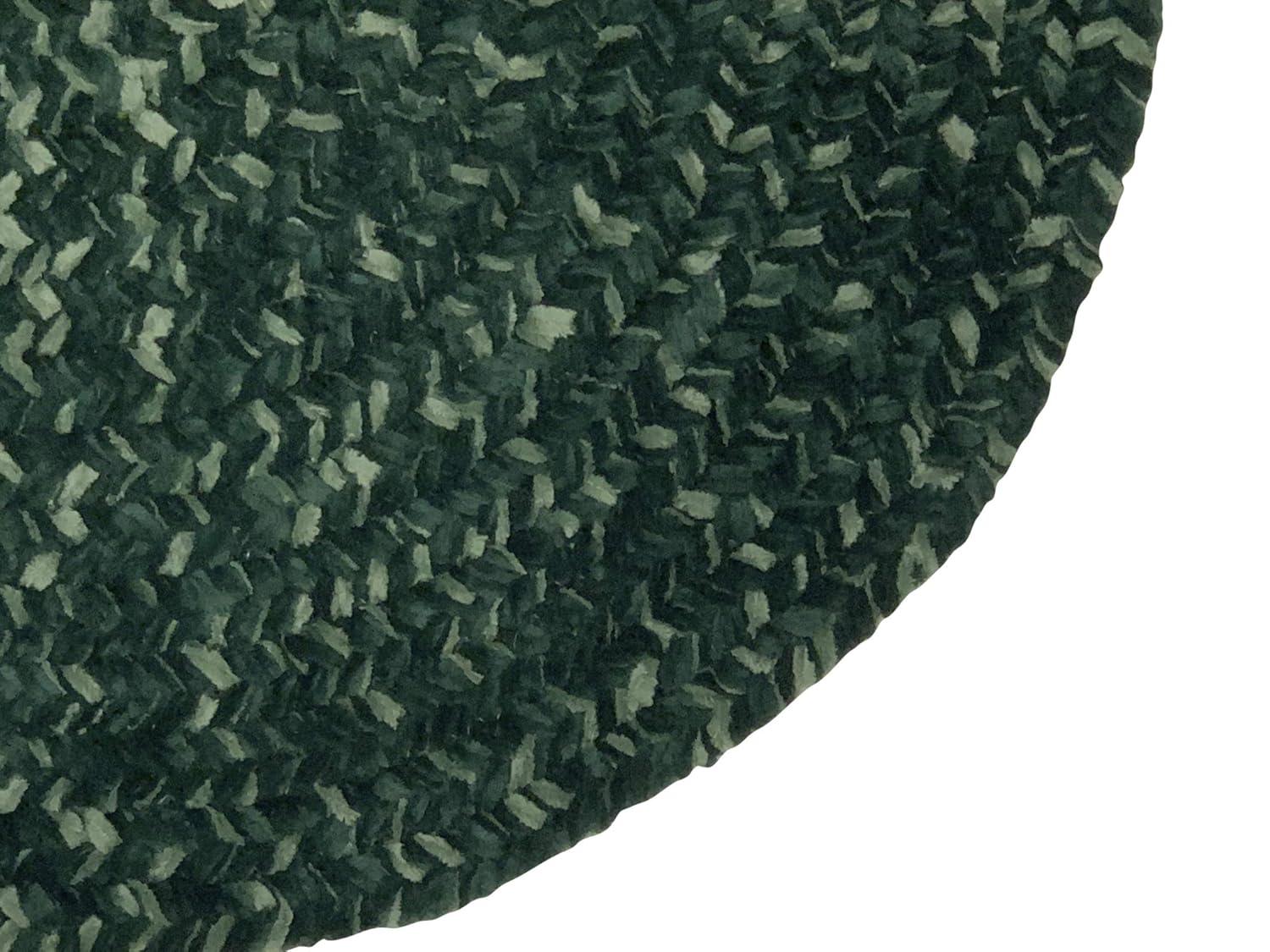 Better Trends Chenille Tweed Braid Reversible Indoor Area Utility Rug 100% Polyester, 30" x 50" Oval, Diluth & Emerald