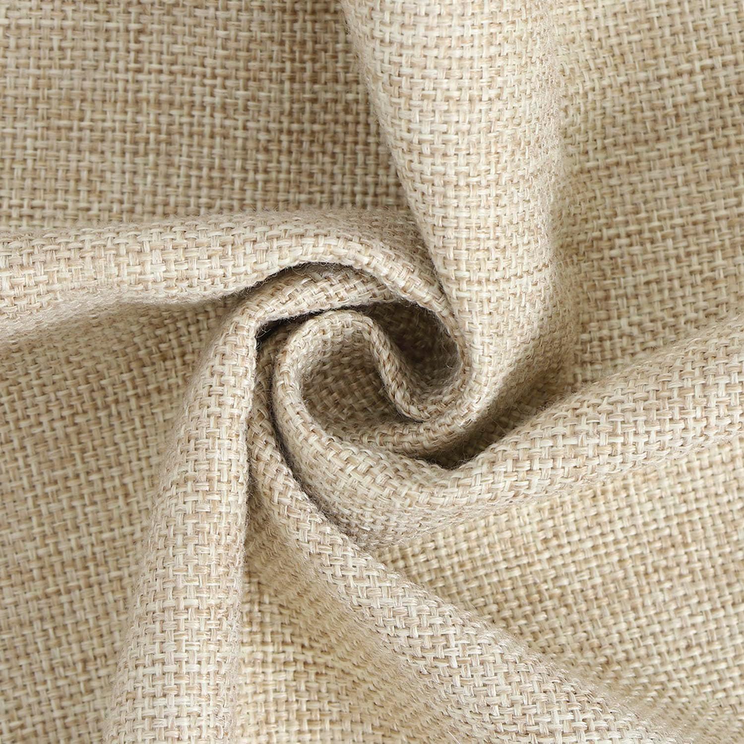 MADIZZ Set of 2 Linen Throw Pillow Covers with Broad Edge Soft Boho Decorative Pillow Cases for Sofa Bedroom Modern Pillow Shell 18x18 Inch Beige