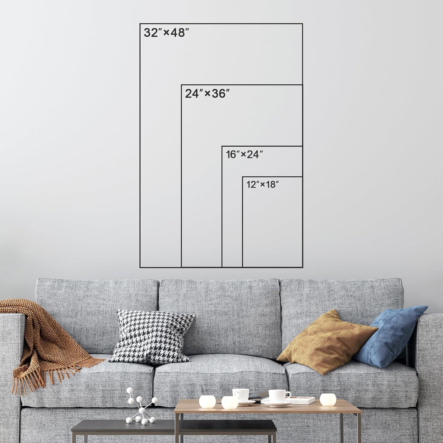 wall26 Canvas Print Wall Art Red Poppy Flowers on White Wood Panels Nature Wilderness Digital Art Realism Chic Colorful Multicolor Ultra for Living Room, Bedroom, Office - 12"x18"