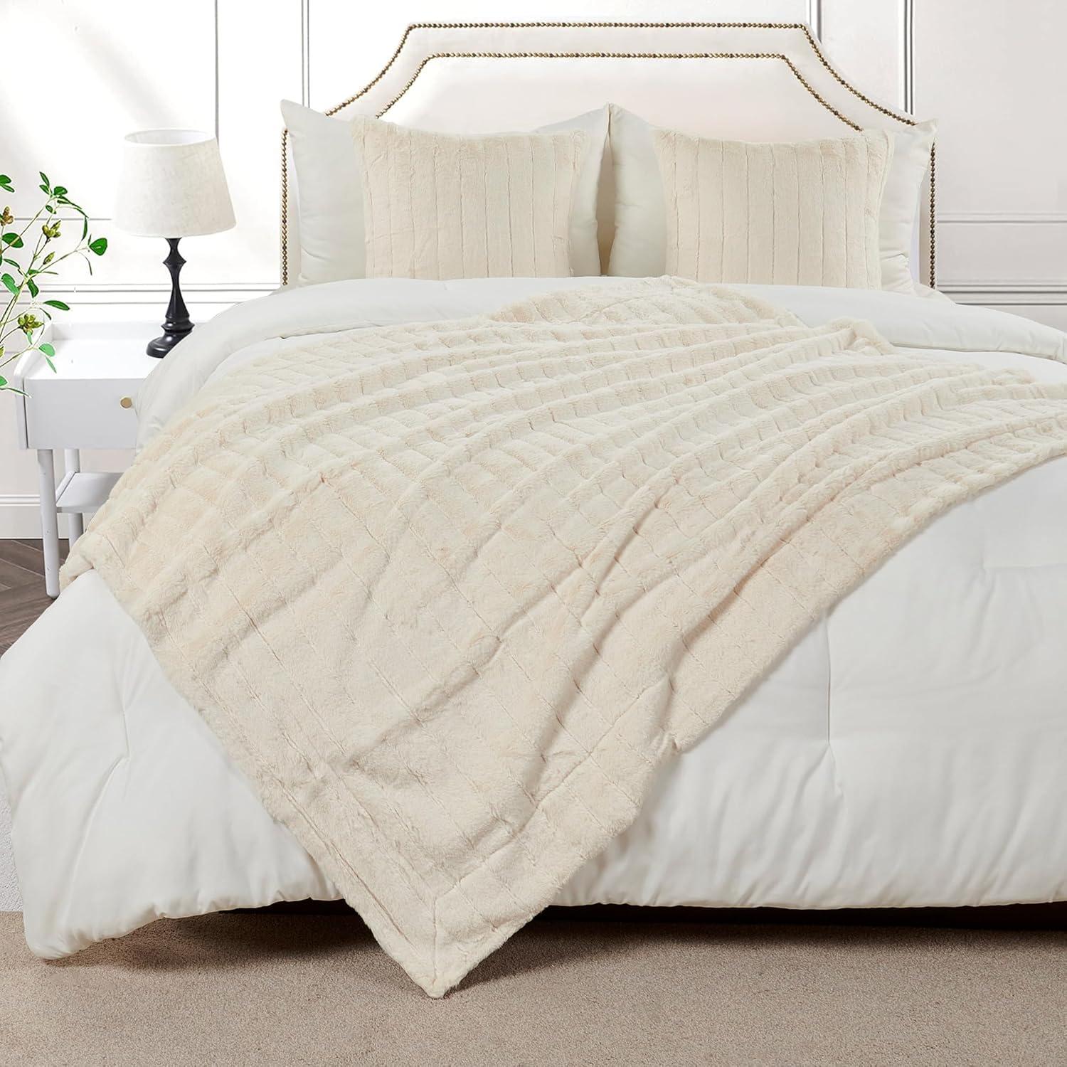 Luxury Rabbit Faux Fur Throw Blanket