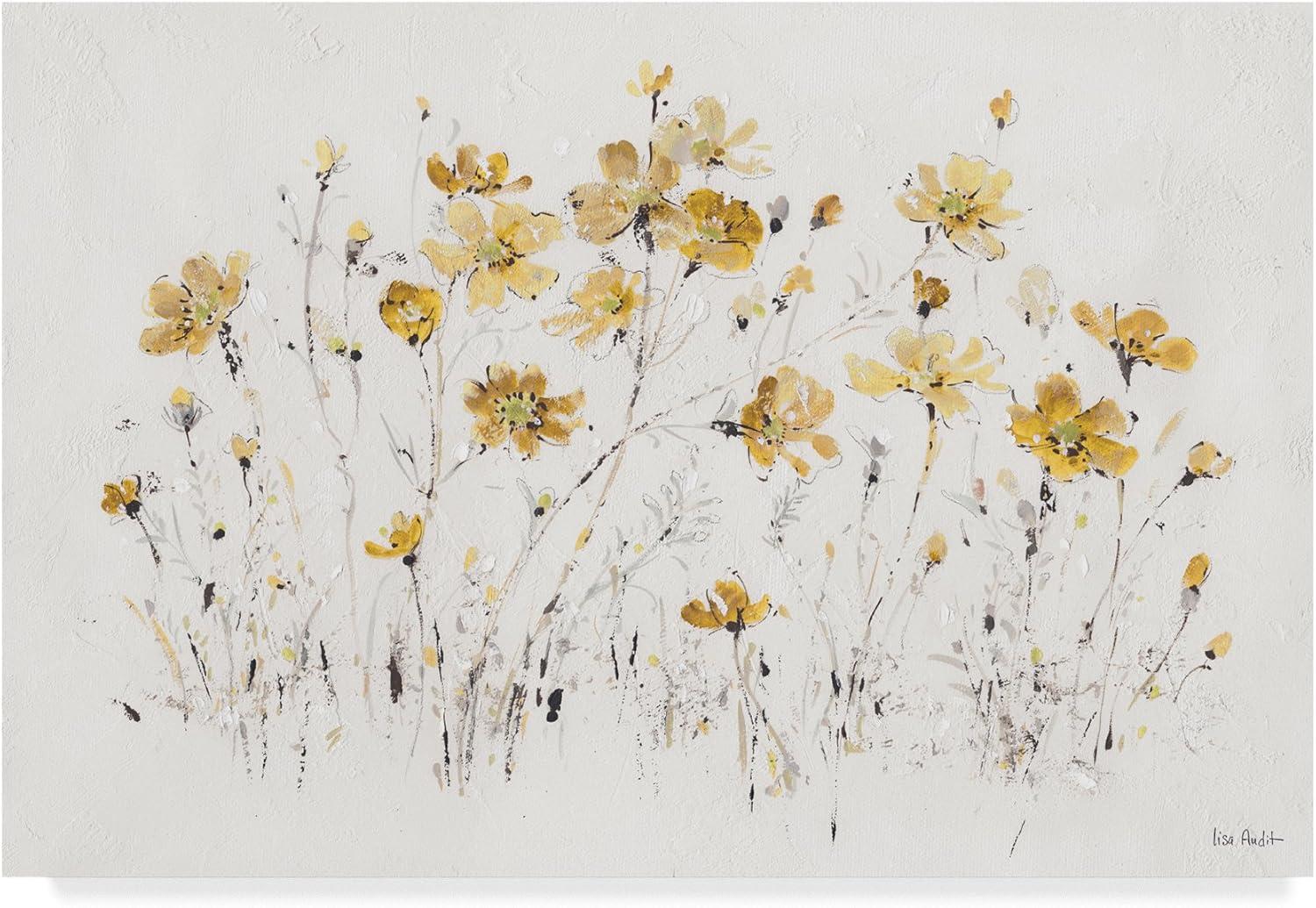 Lisa Audit 'Wildflowers I Yellow' Canvas Art