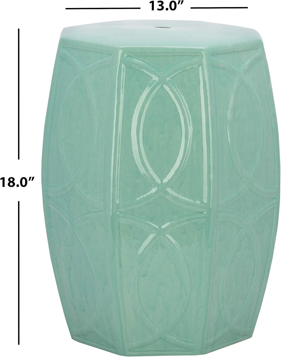 Kameko 18" Blue Ceramic Garden Stool