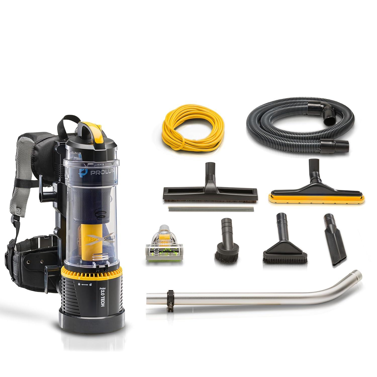 Prolux 2.0 Commercial Bagless Backpack Vacuum with Deluxe 1 1/2 inch Tool Kit - 2.0 Commercial