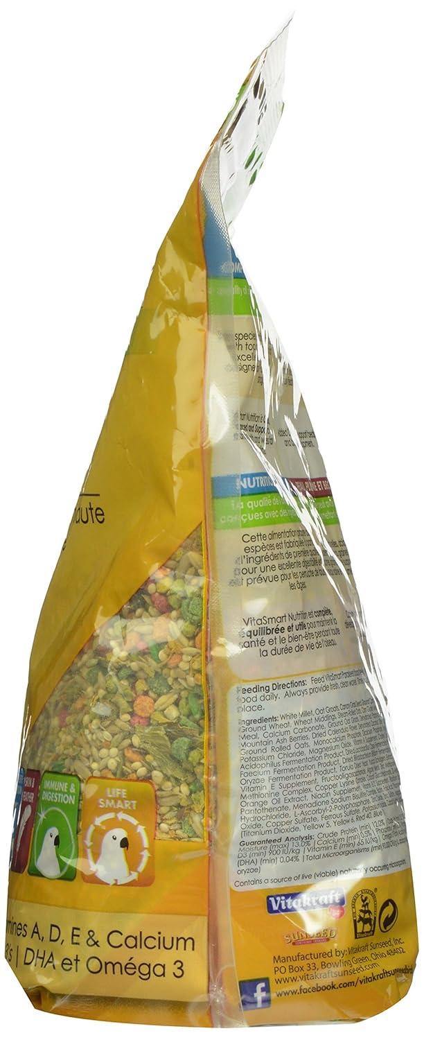 Vitakraft Vita Smart Gourmet Parakeet Food - Vitamin-Fortified - Daily Pet Bird Food