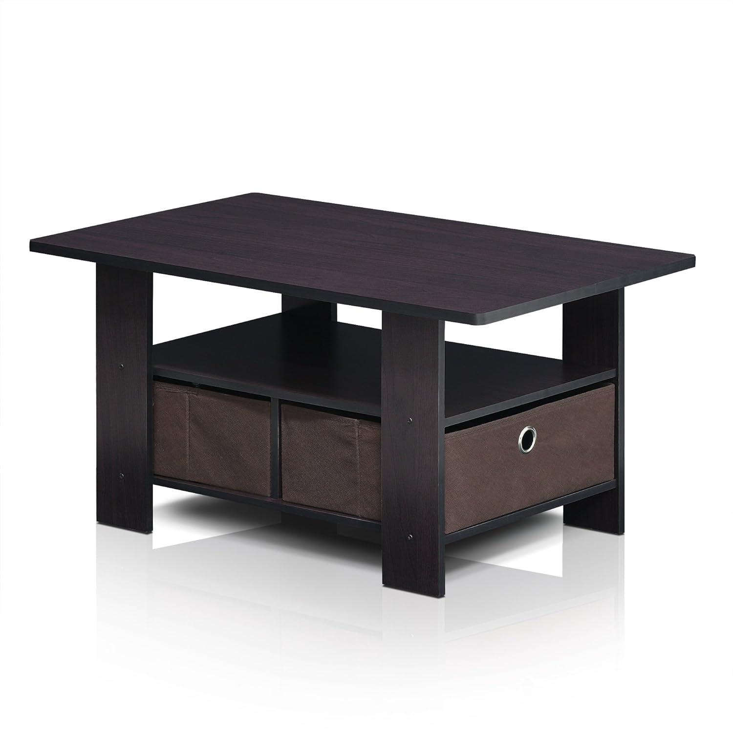 Furinno Andrey Coffee Table with Bin Drawer, Multiple Colors