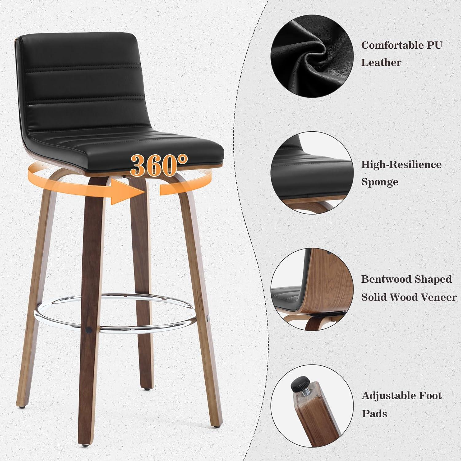 Corrigan Studio® Upholstered Swivel Stool (Set of 2)