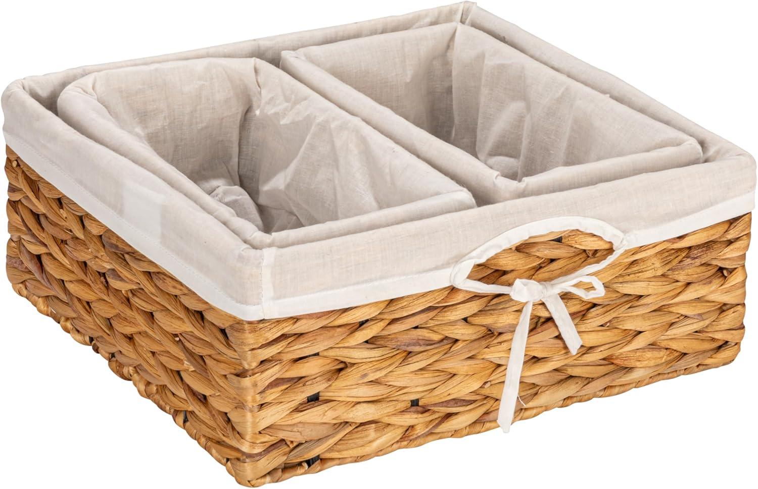 Wicker Coastal Wicker Basket - Set of 3