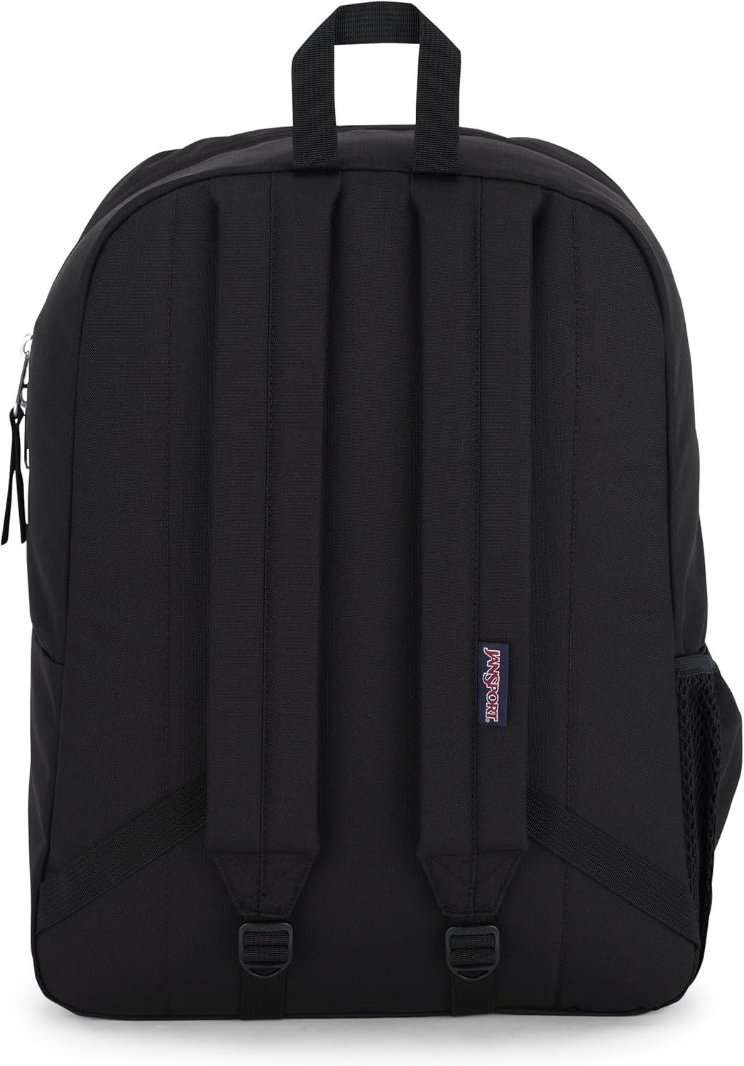 Black 600D Polyester Unisex School Backpack with Padded Straps