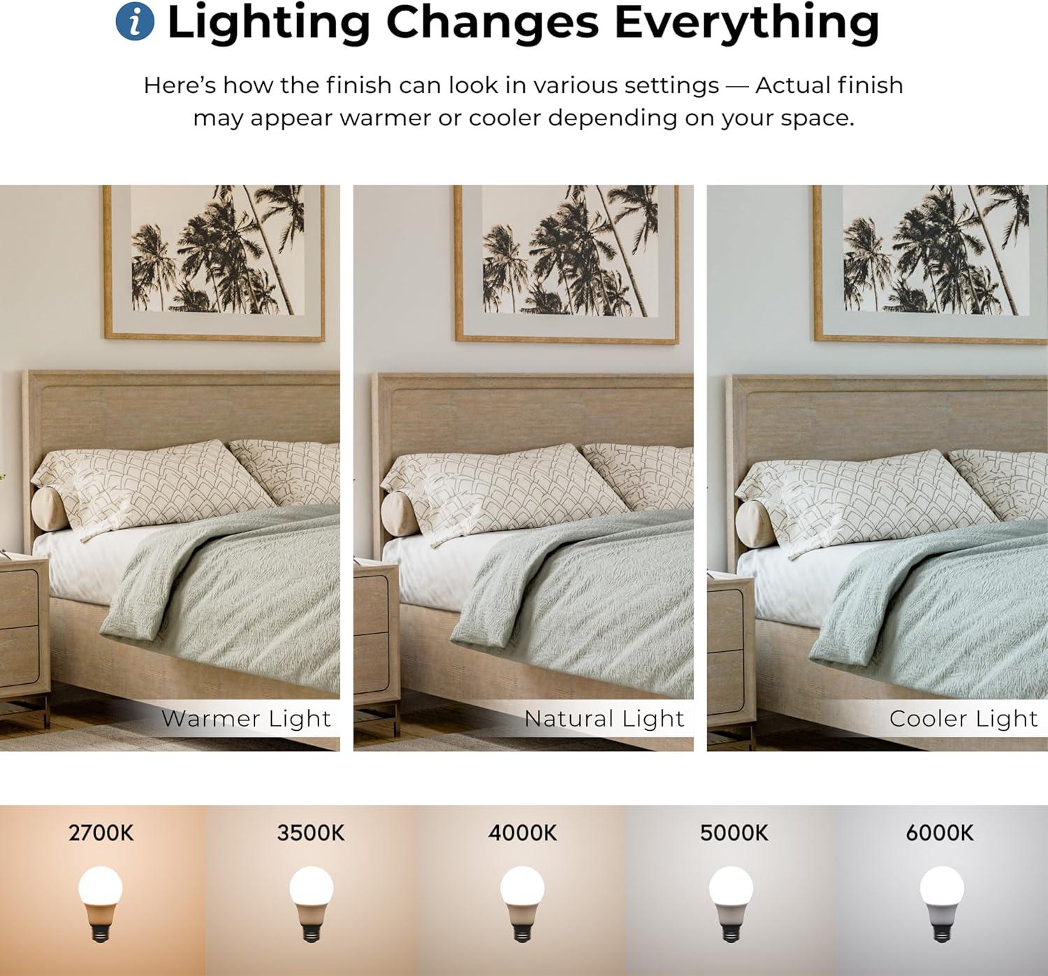 HOMES: Inside + Out 3pc Queen Neovesi Platform Bedroom Set Boho with 2 Nightstands Oak