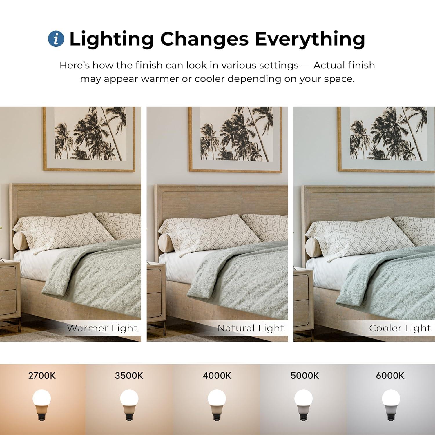 HOMES: Inside + Out 3pc Queen Neovesi Platform Bedroom Set Boho with 2 Nightstands Oak