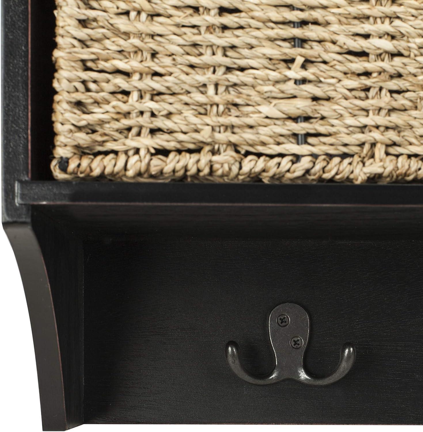 Finley Hanging 3 Basket Wall Rack - Black - Safavieh