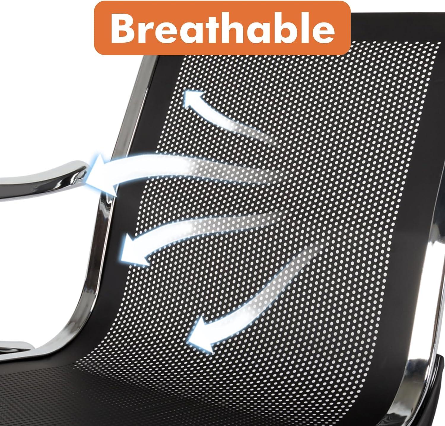 Kinbor Waiting Room Chairs, 3-Seat Reception Chairs Office Guest Waiting Furniture Bench Seating for Airport Bank Hospital, Black
