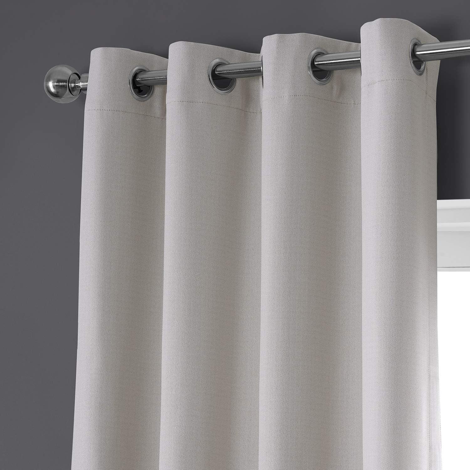 HPD Half Price Drapes Birch Grommet Faux Linen Room Darkening Curtains for Bedroom & Living Room Curtains (1 Panel), Door & Window Curtains 84 inches long, Grommet Curtains & drapes, 50W X 84L