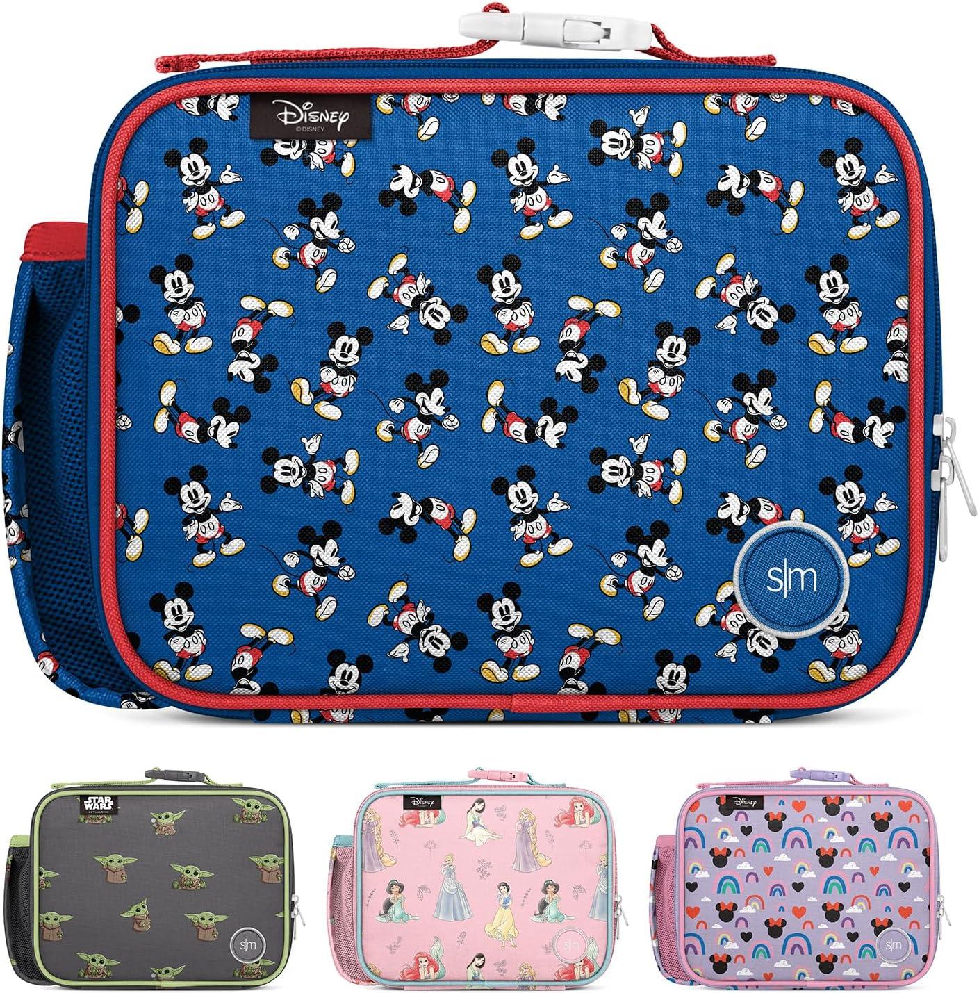 Blue Mickey Mouse Retro Kids Lunch Set with Insulated Bag and Snack Containers