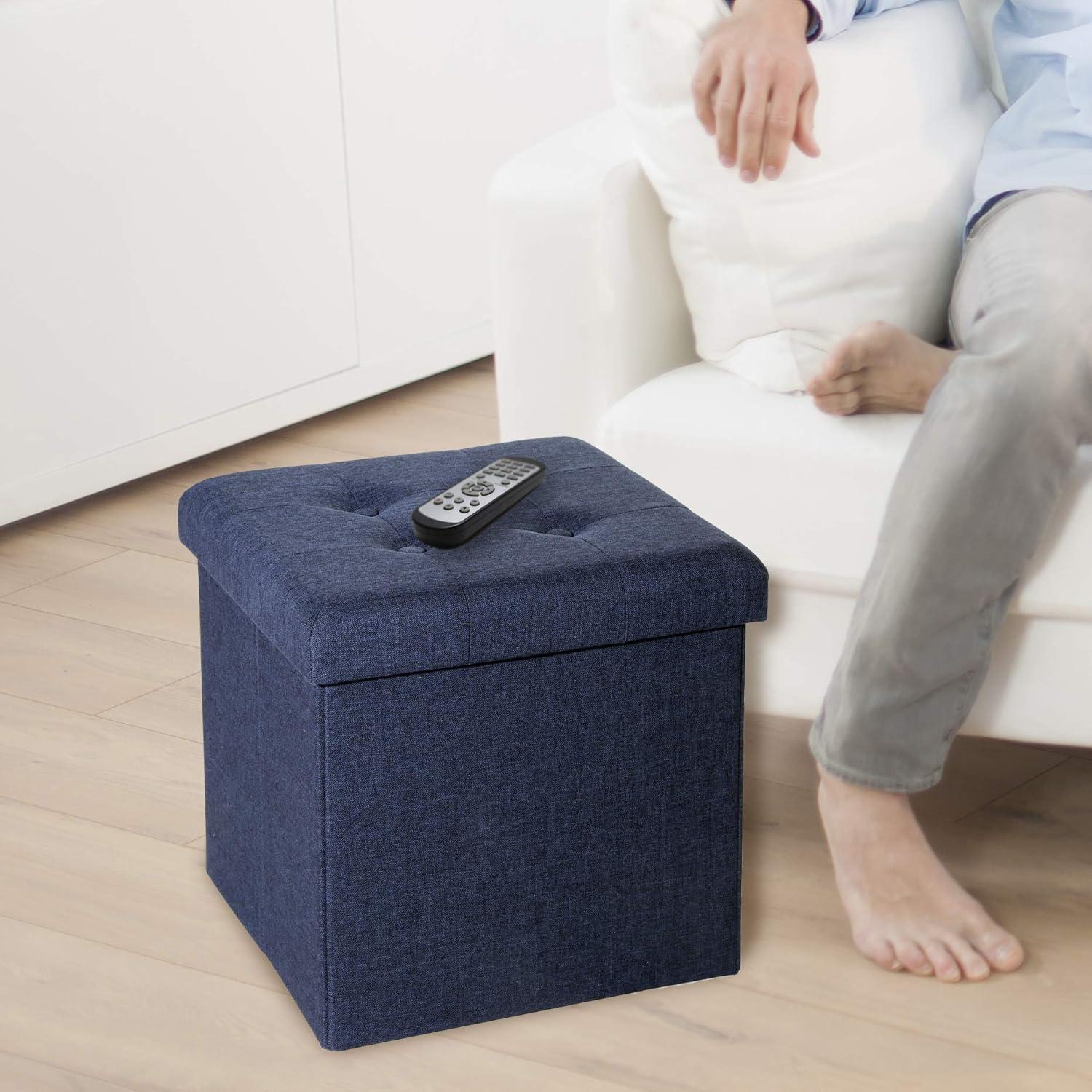 15.7'' W Upholstered Storage Ottoman