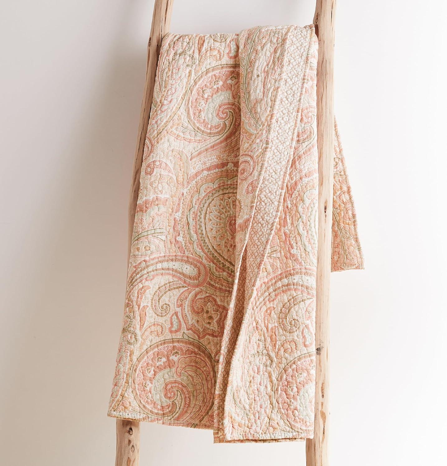 Spruce Blush Quilted Throw - Levtex Home
