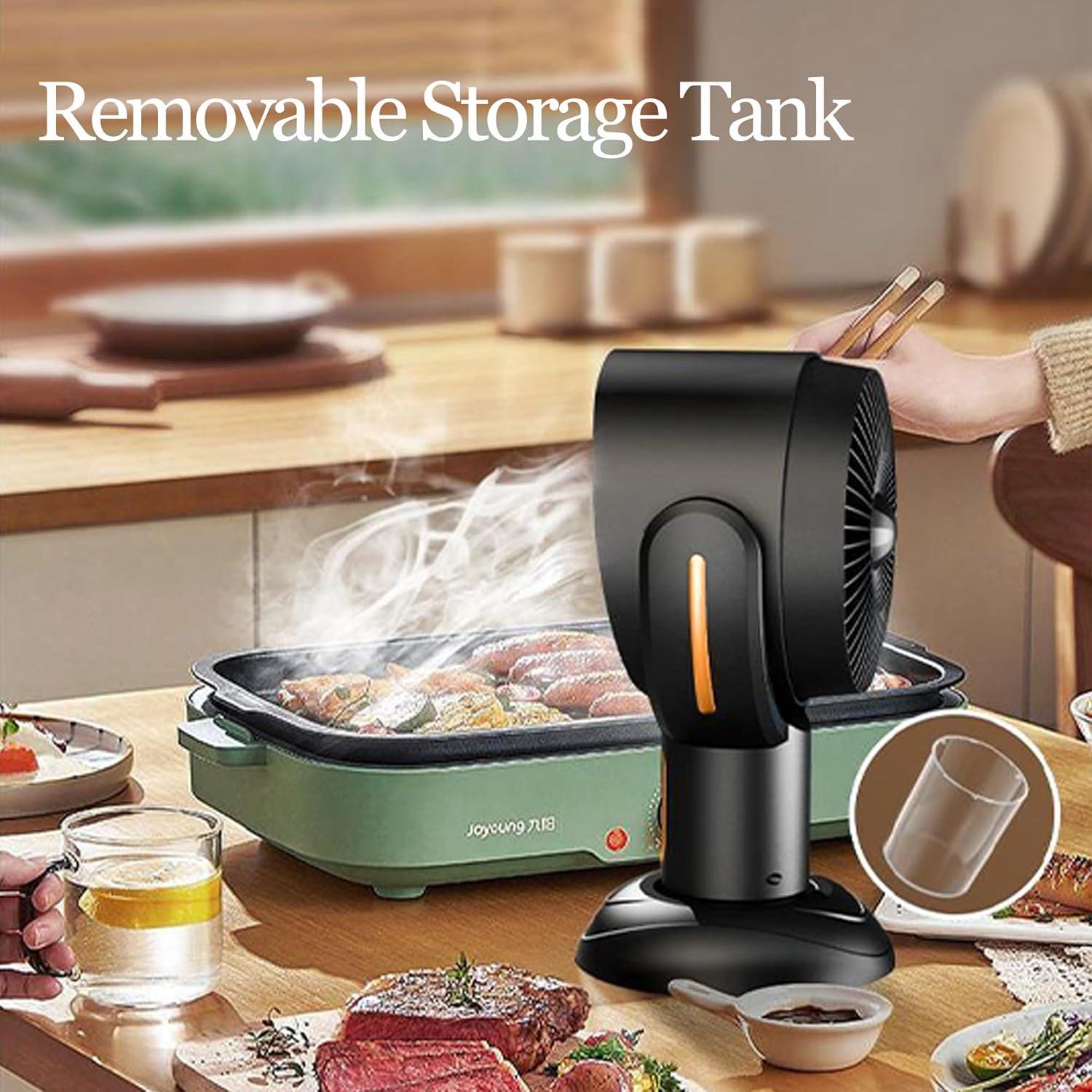 Daiosportswear Smoke Fan for Smoking indoors, the High Fan for Smoking, Wireless Mini Portable Range Anion Desktop Range Hood/Purifier Compact Fan Aromatherapy Diffuser Filter