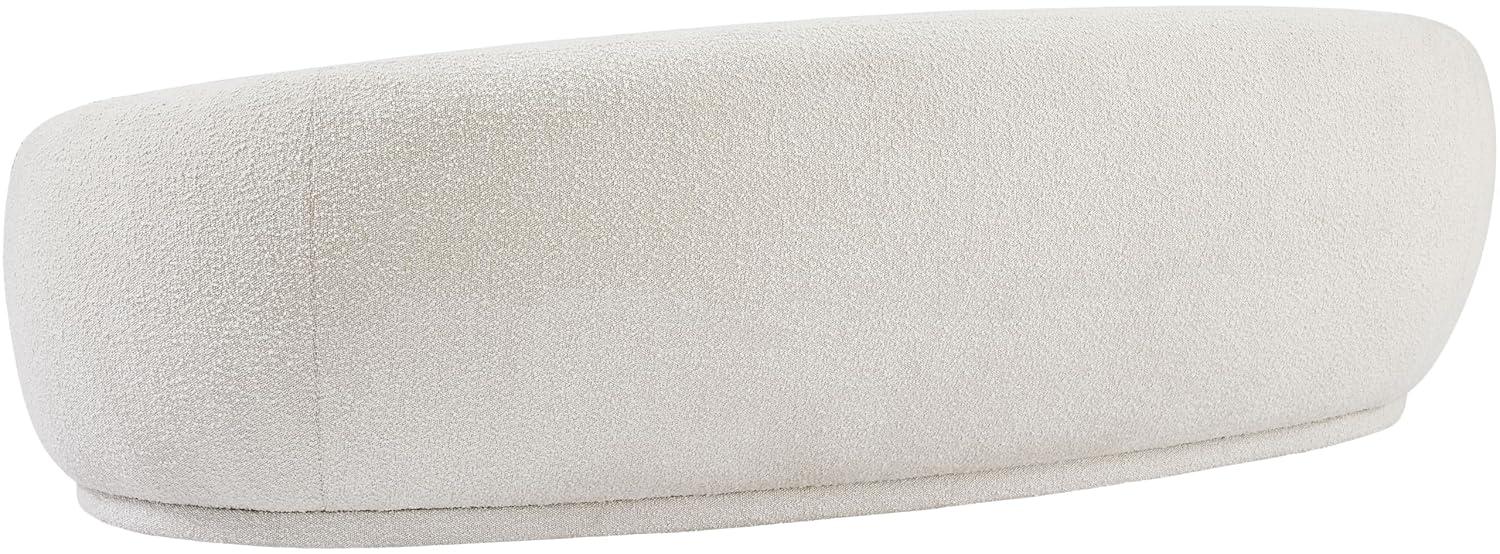 Meridian Furniture Hyde Cream Boucle Fabric Sofa