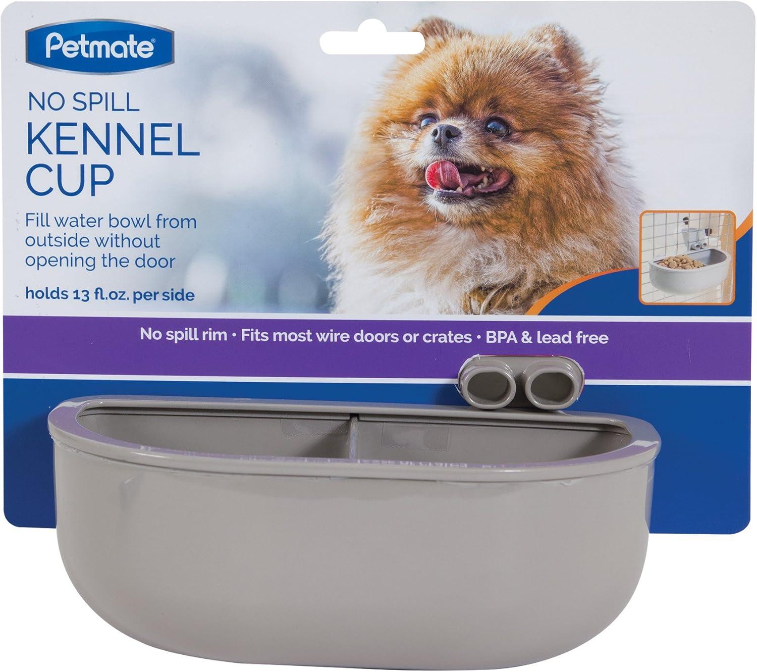 Gray Plastic Double Diner Kennel Bowl