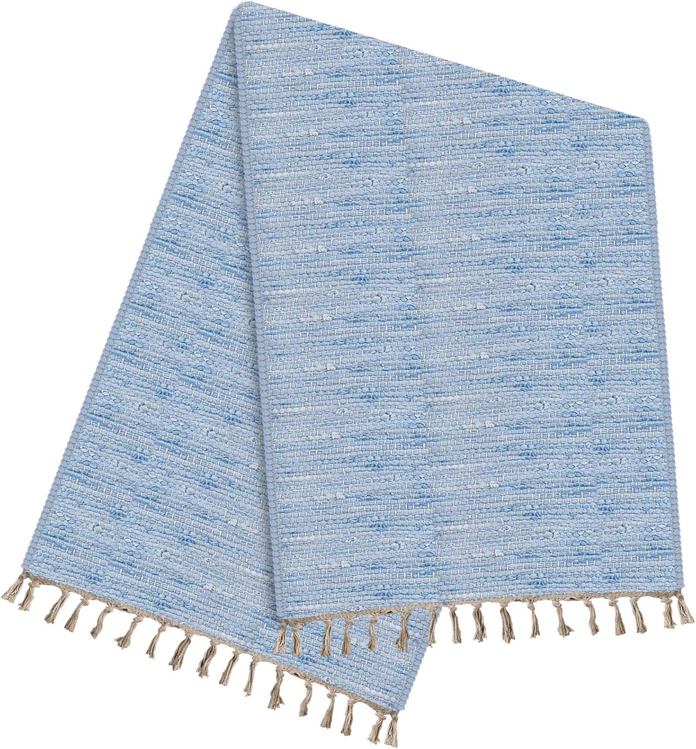 Saro Lifestyle Striped Chindi Table Runner