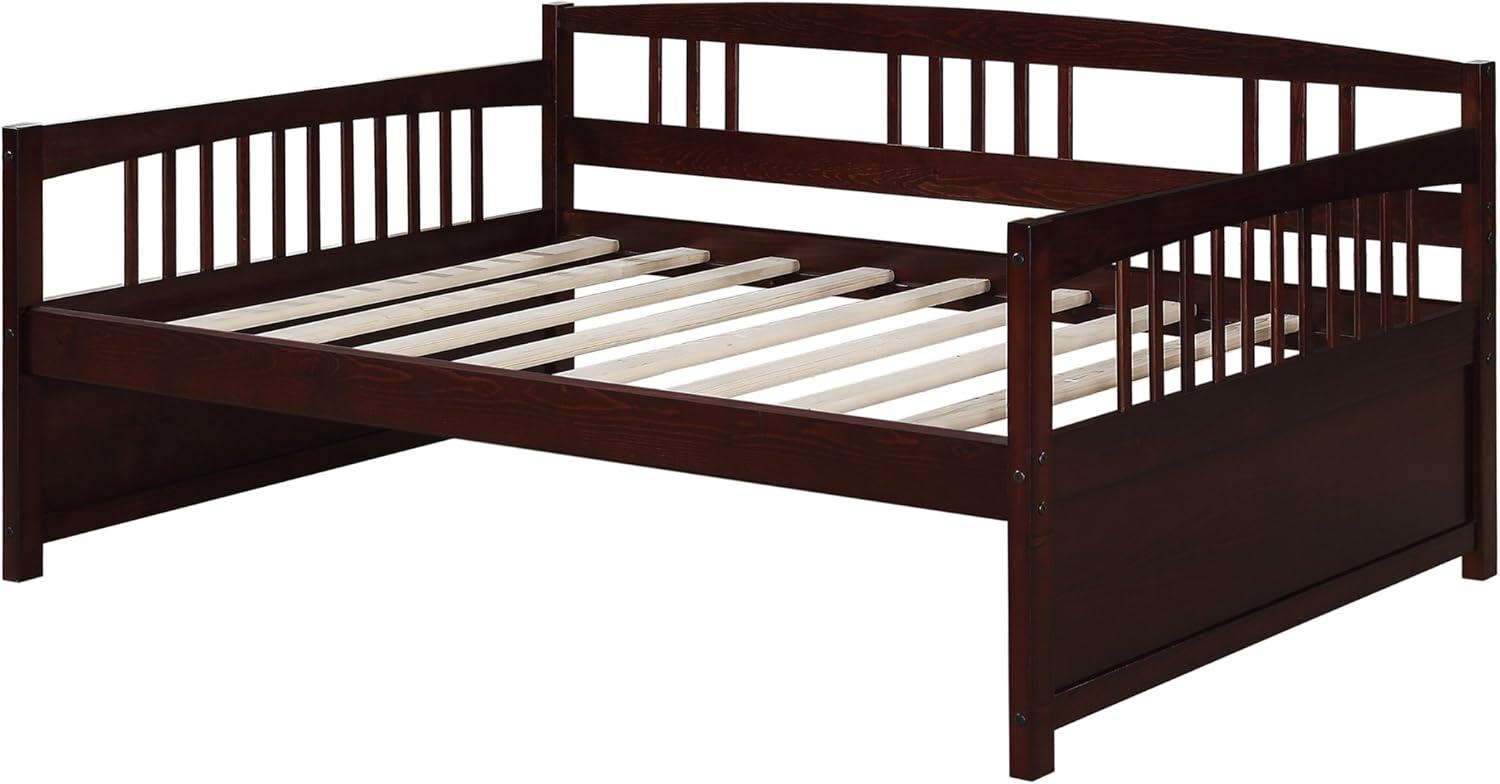 DHP Morgan Wood Daybed, Full Size Frame with Slats, Espresso