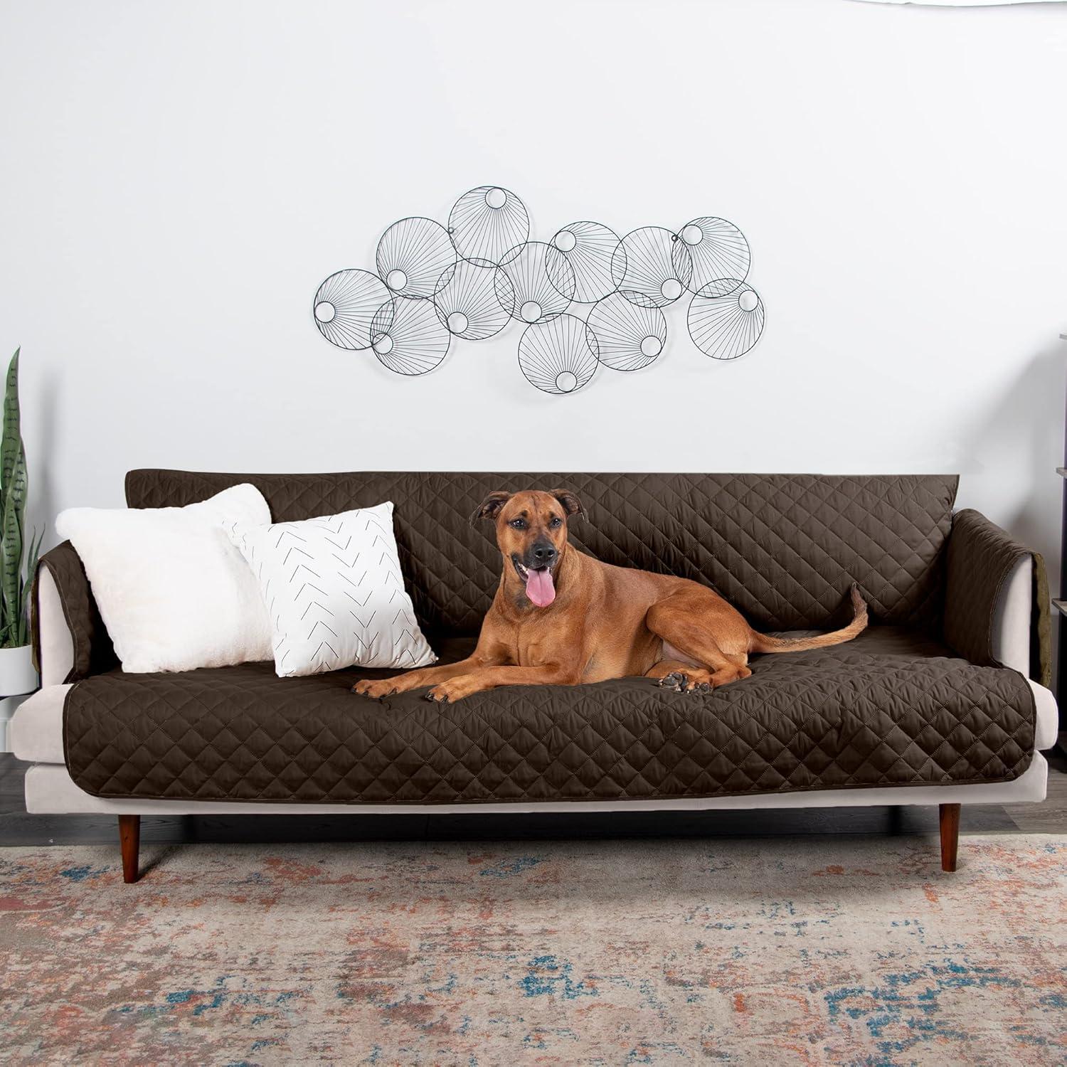 FurHaven Water Resistant Reversible Sofa Cover Furniture Protector